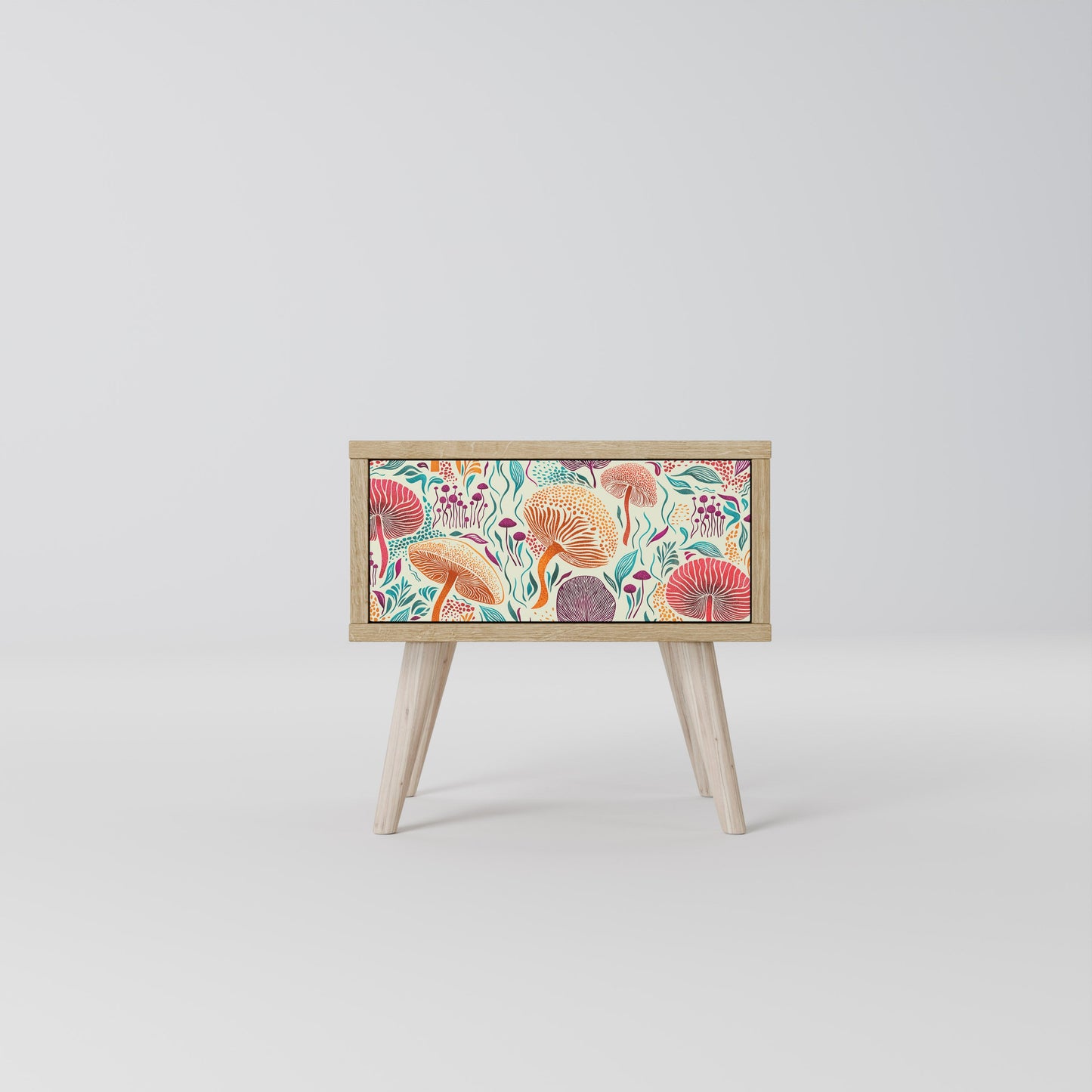 Comodino FUNGUS FANTASY in effetto rovere