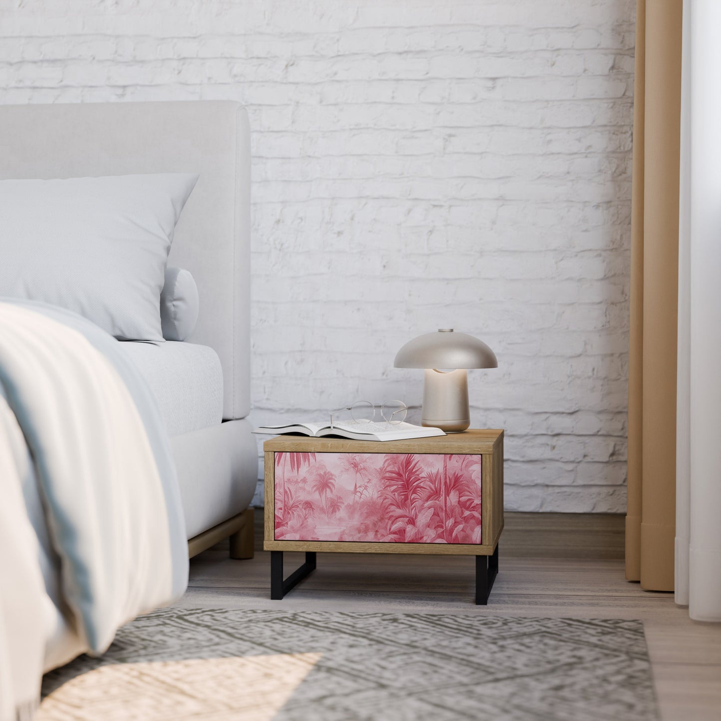 Comodino SWEET TROPICS effetto rovere