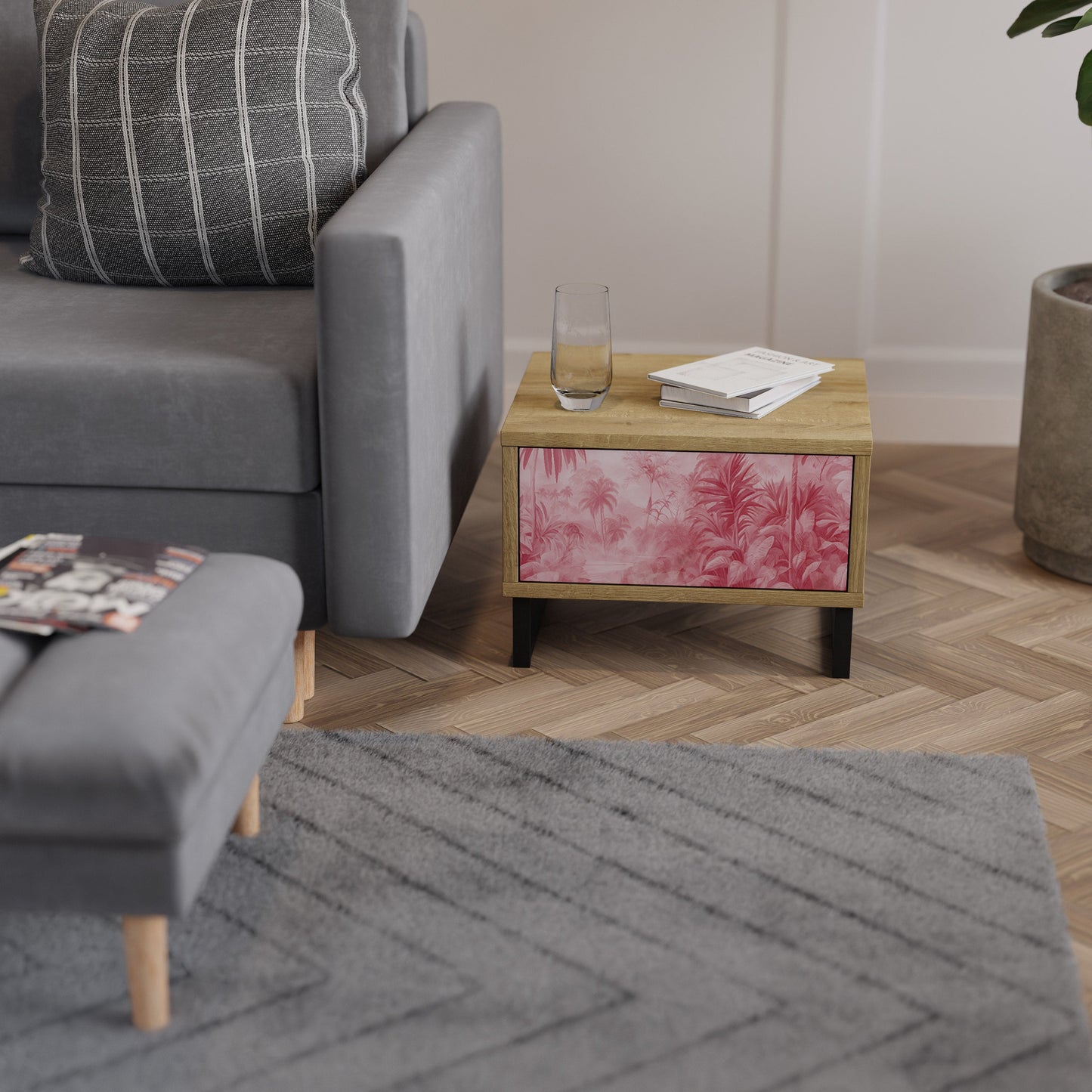 Comodino SWEET TROPICS effetto rovere