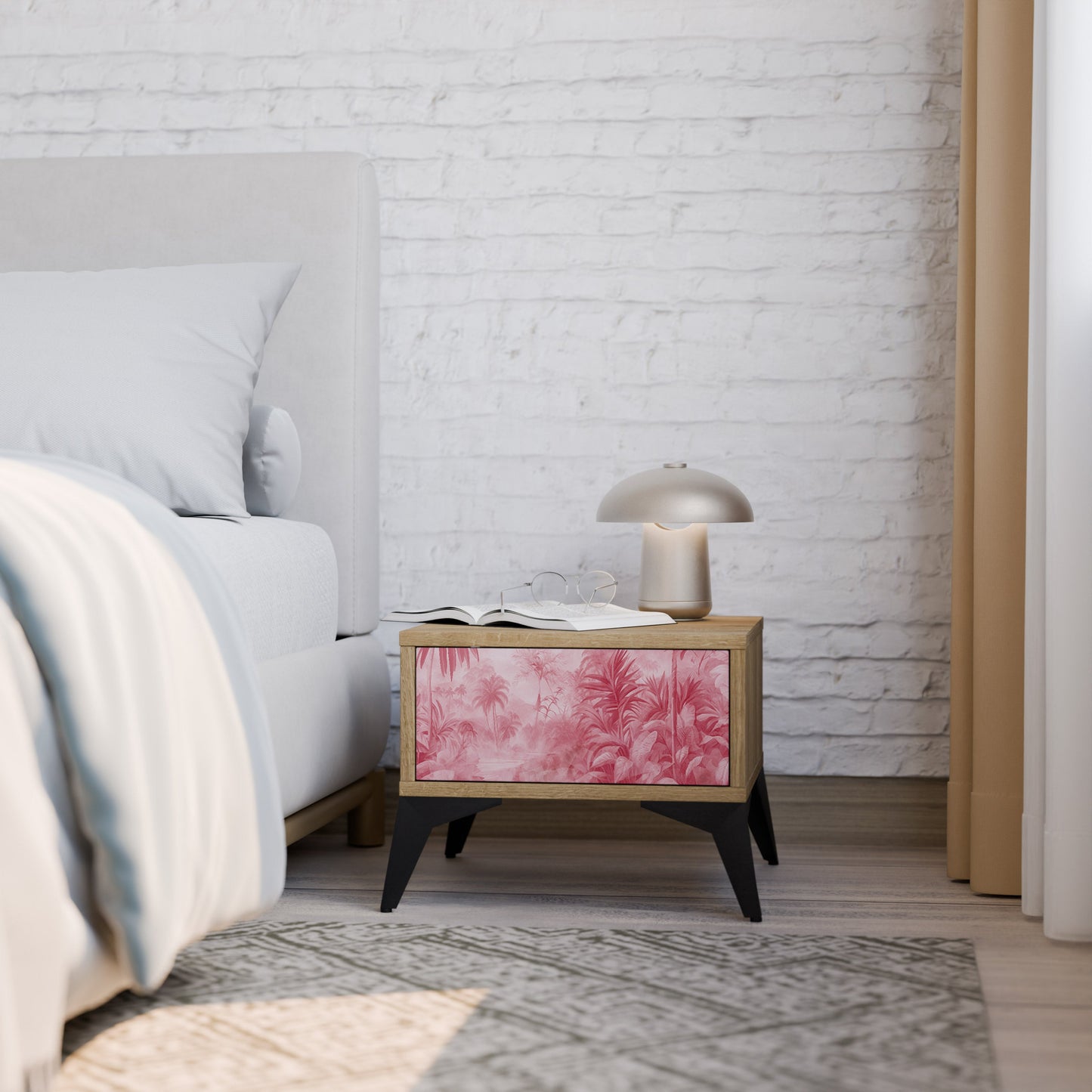 Comodino SWEET TROPICS effetto rovere