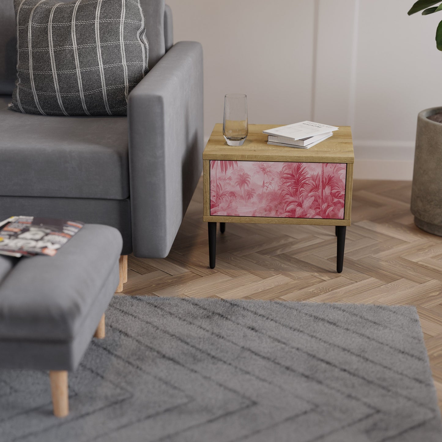 Comodino SWEET TROPICS effetto rovere