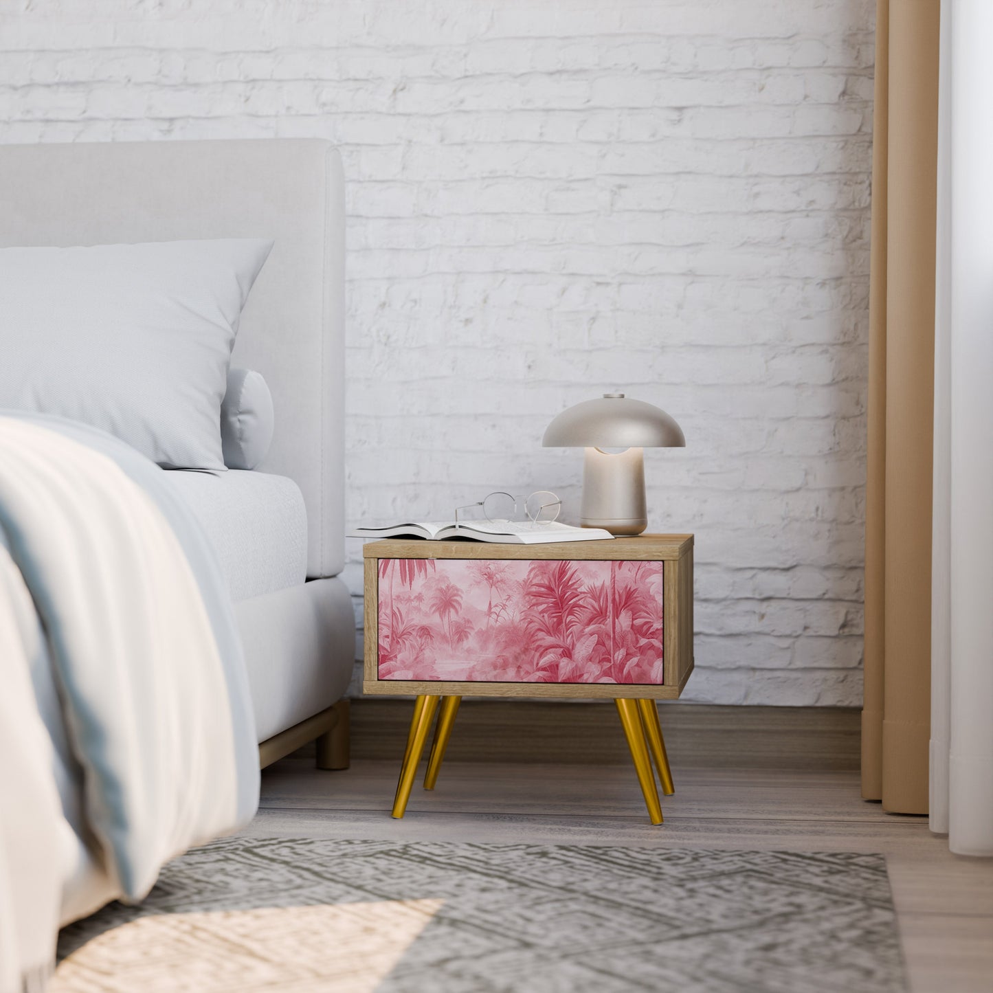 Comodino SWEET TROPICS effetto rovere