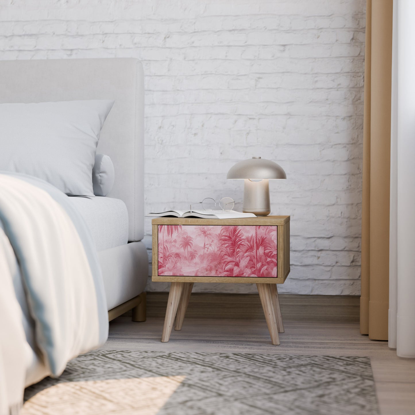 Comodino SWEET TROPICS effetto rovere
