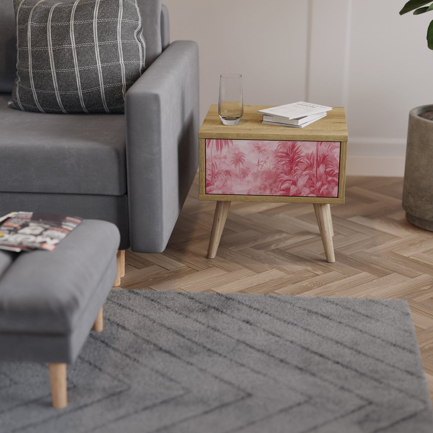 Comodino SWEET TROPICS effetto rovere