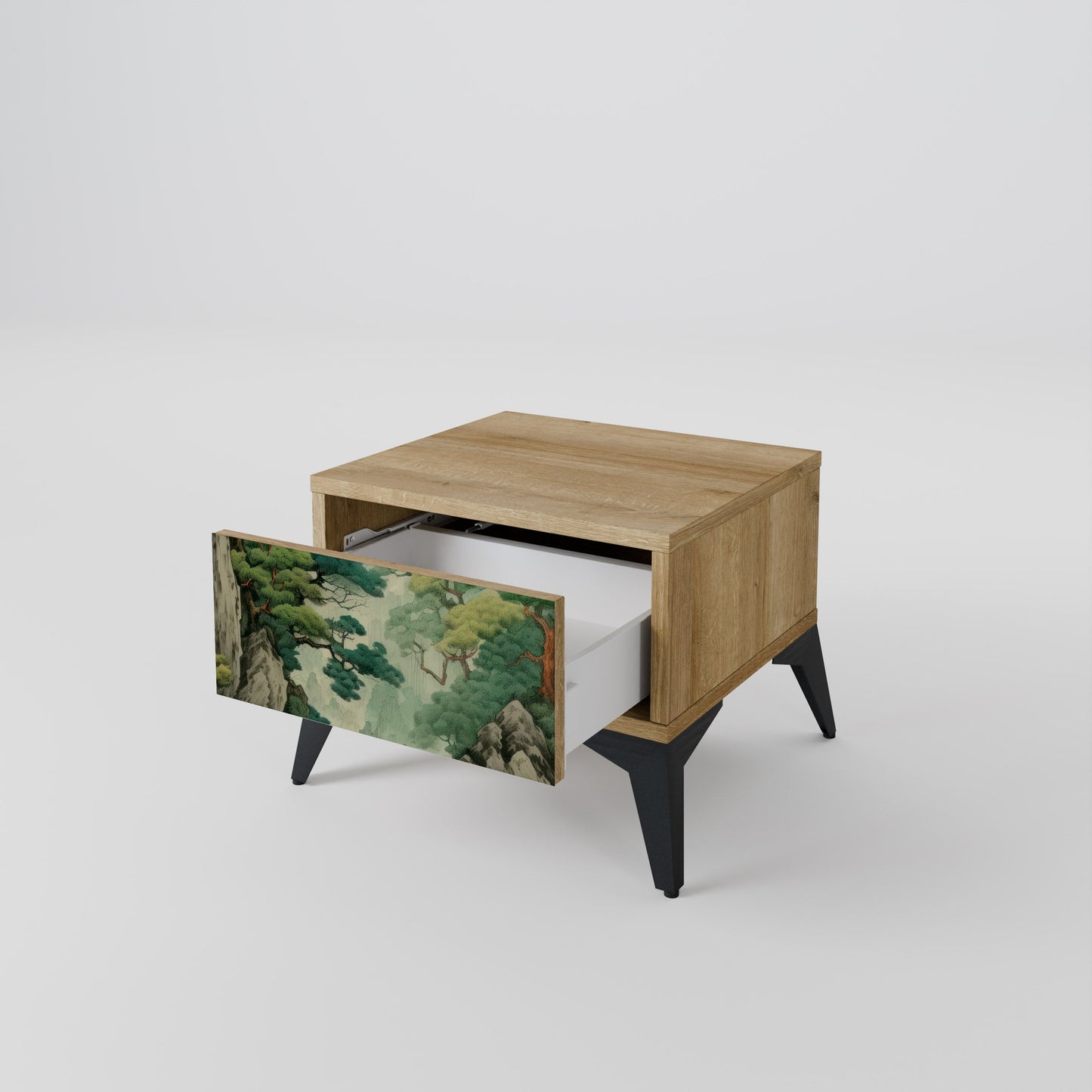 Comodino VERDURE ABYSS in effetto rovere