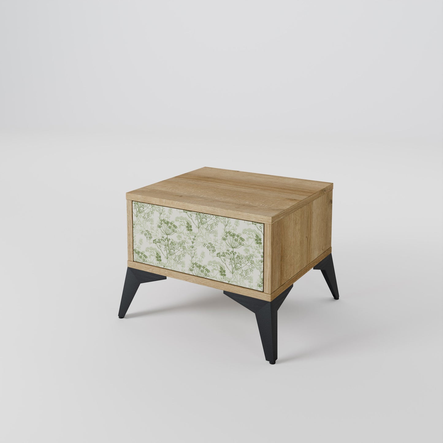Comodino FENNEL BALDACHIN in effetto rovere