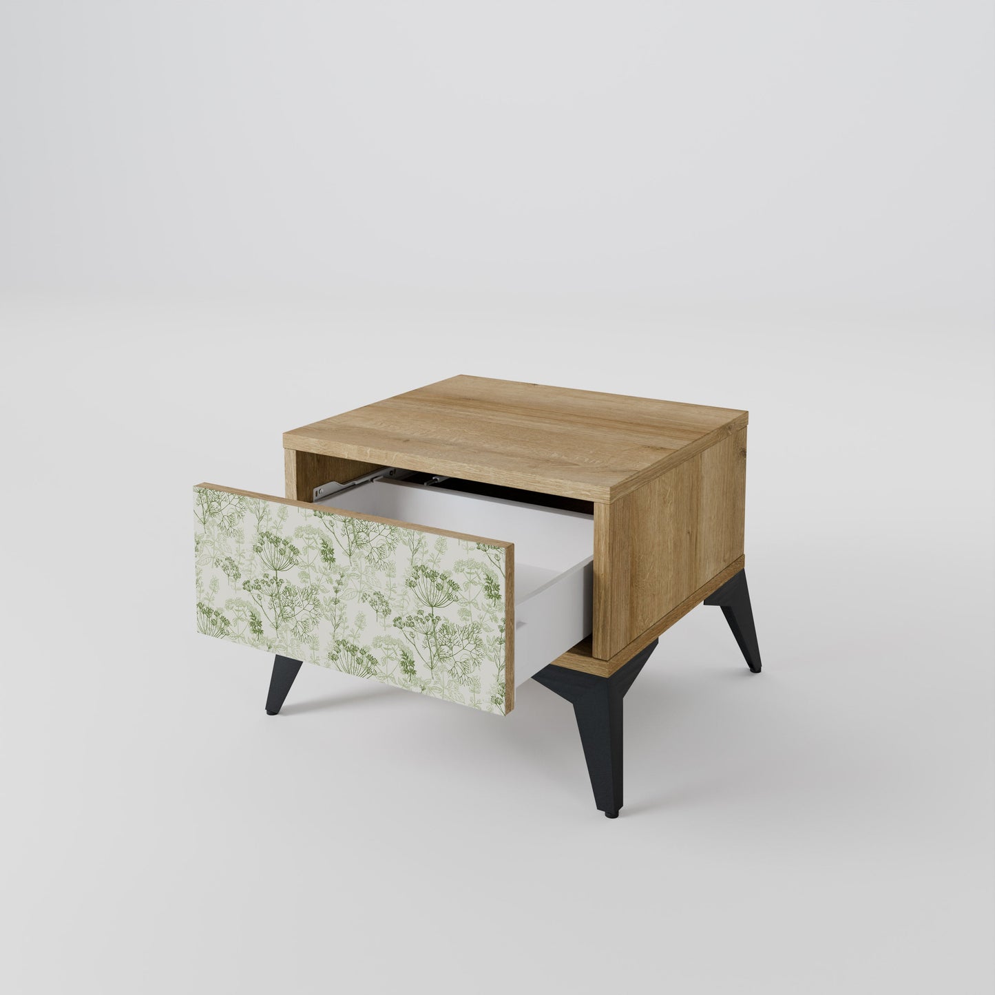 Comodino FENNEL BALDACHIN in effetto rovere