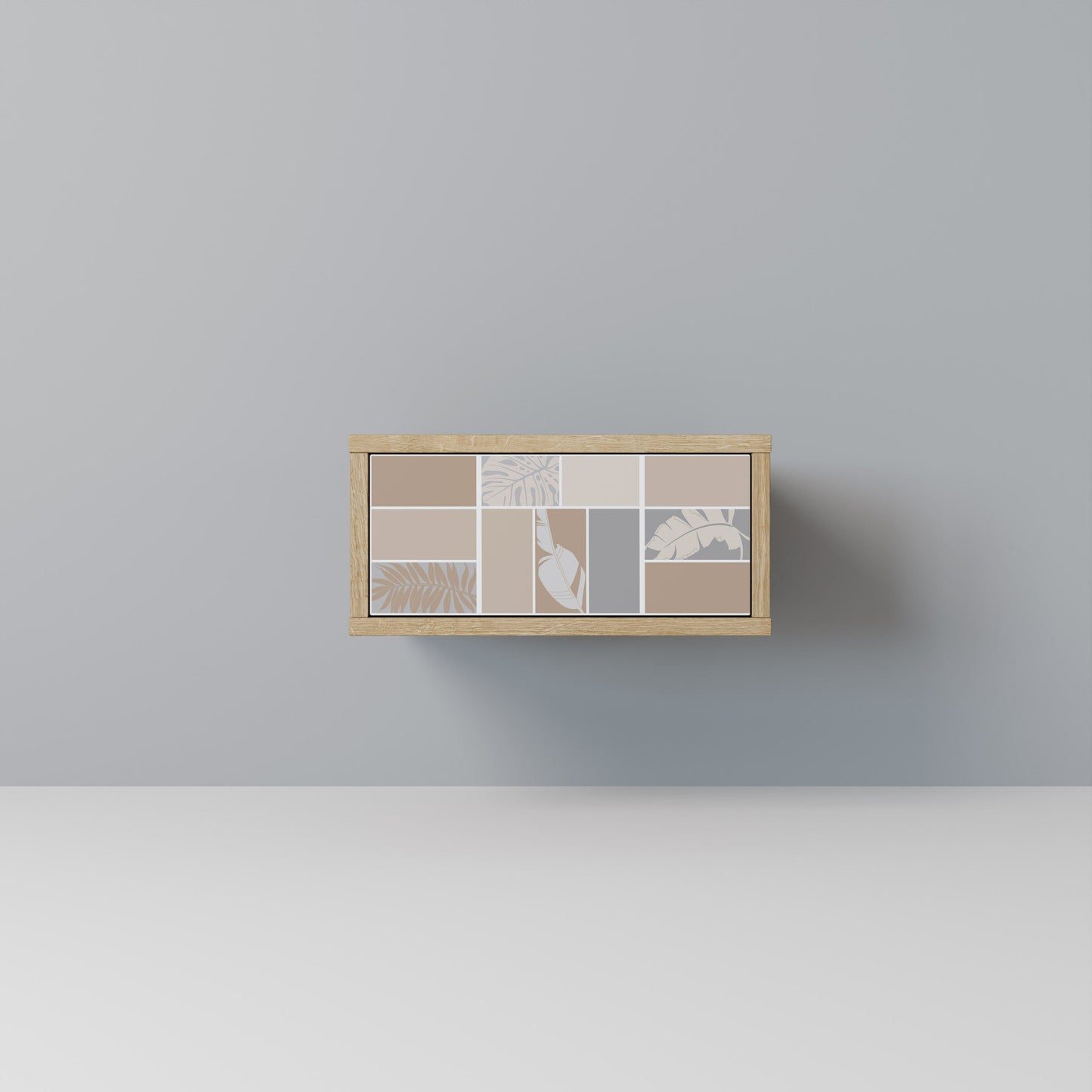 Comodino TROPICAL SHAPES in effetto rovere