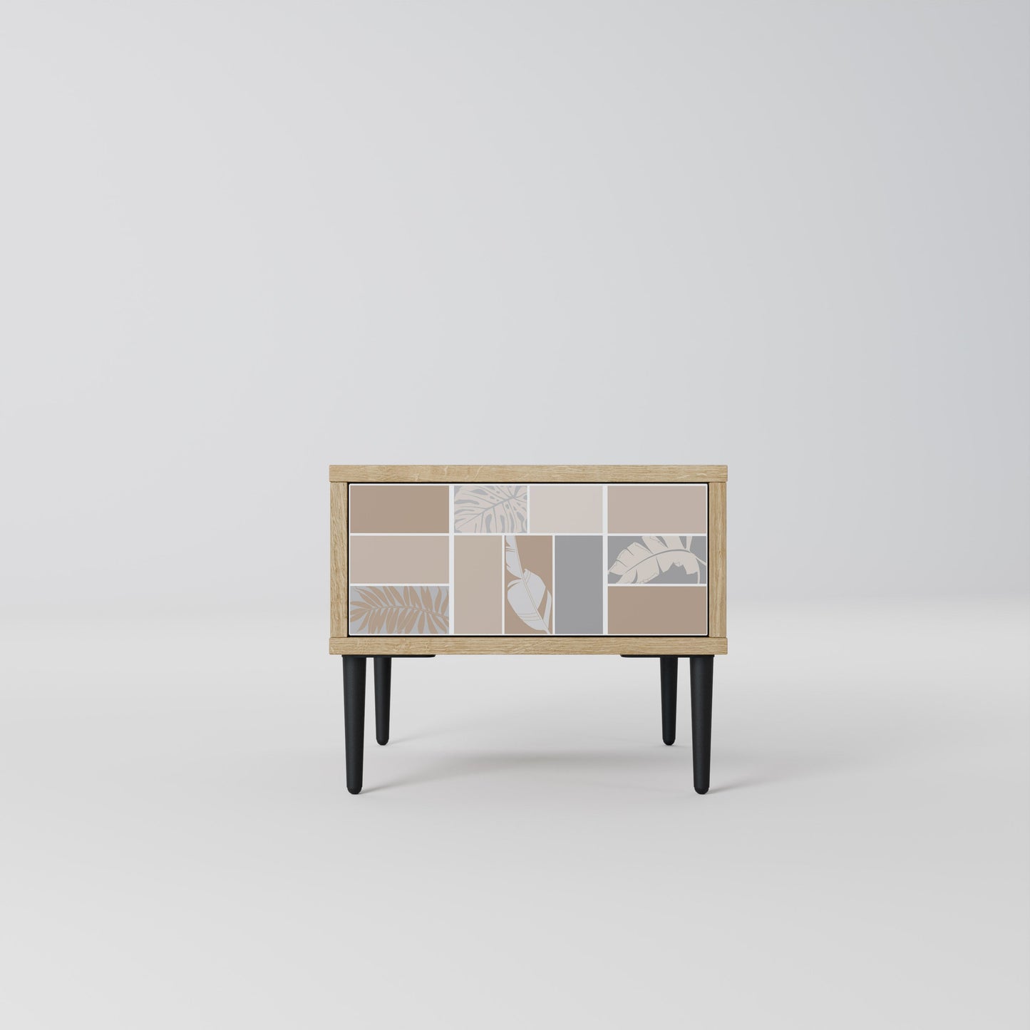 Comodino TROPICAL SHAPES in effetto rovere