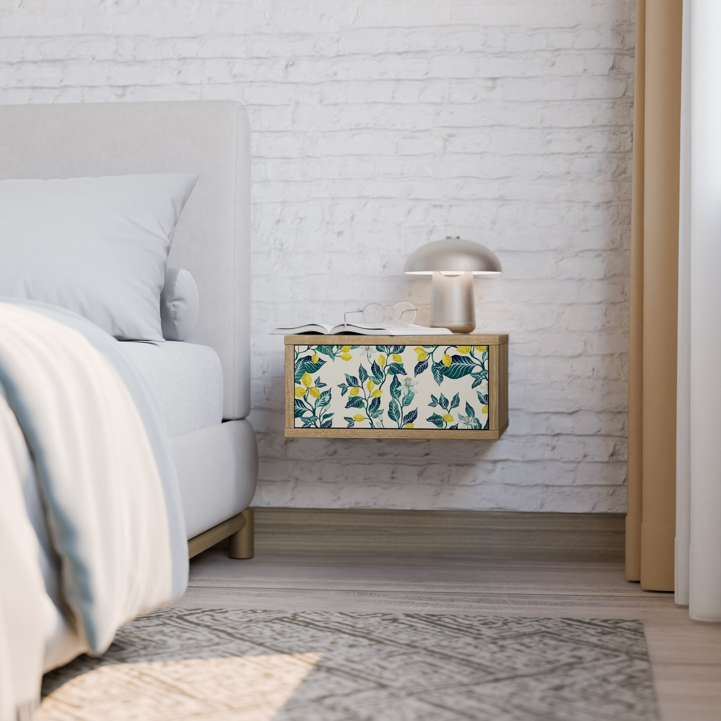 LEMON TREE Nightstand in Oak Effect