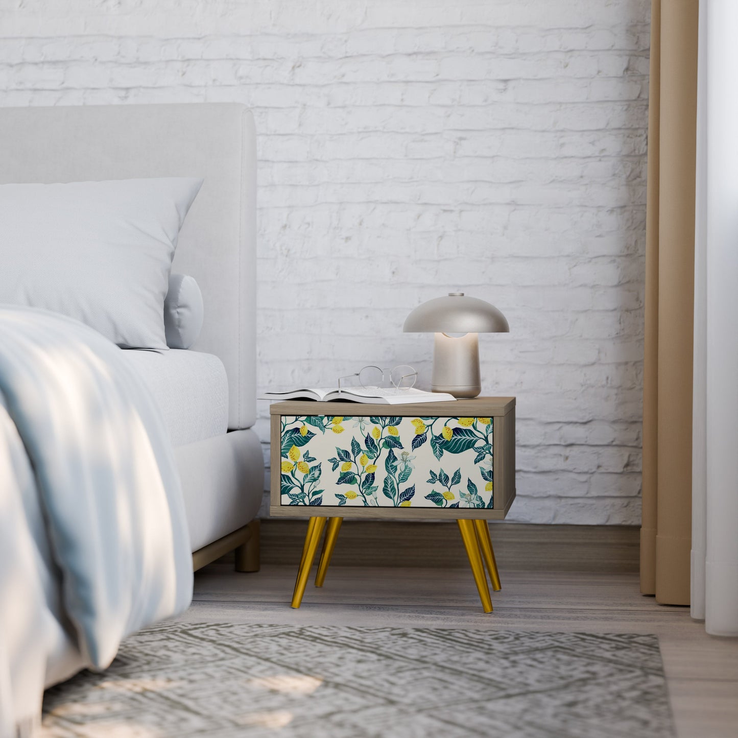 LEMON TREE Nightstand in Oak Effect