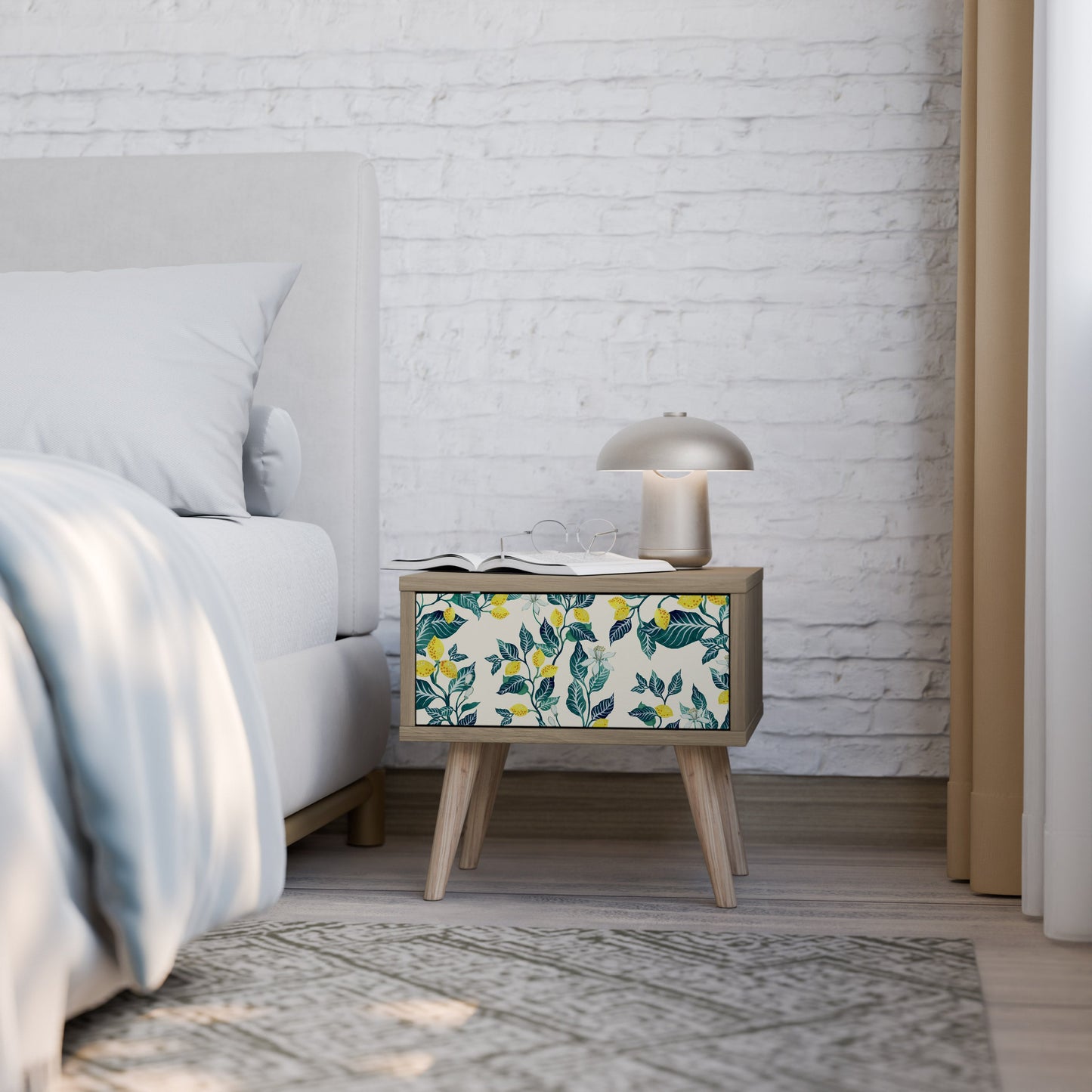LEMON TREE Nightstand in Oak Effect