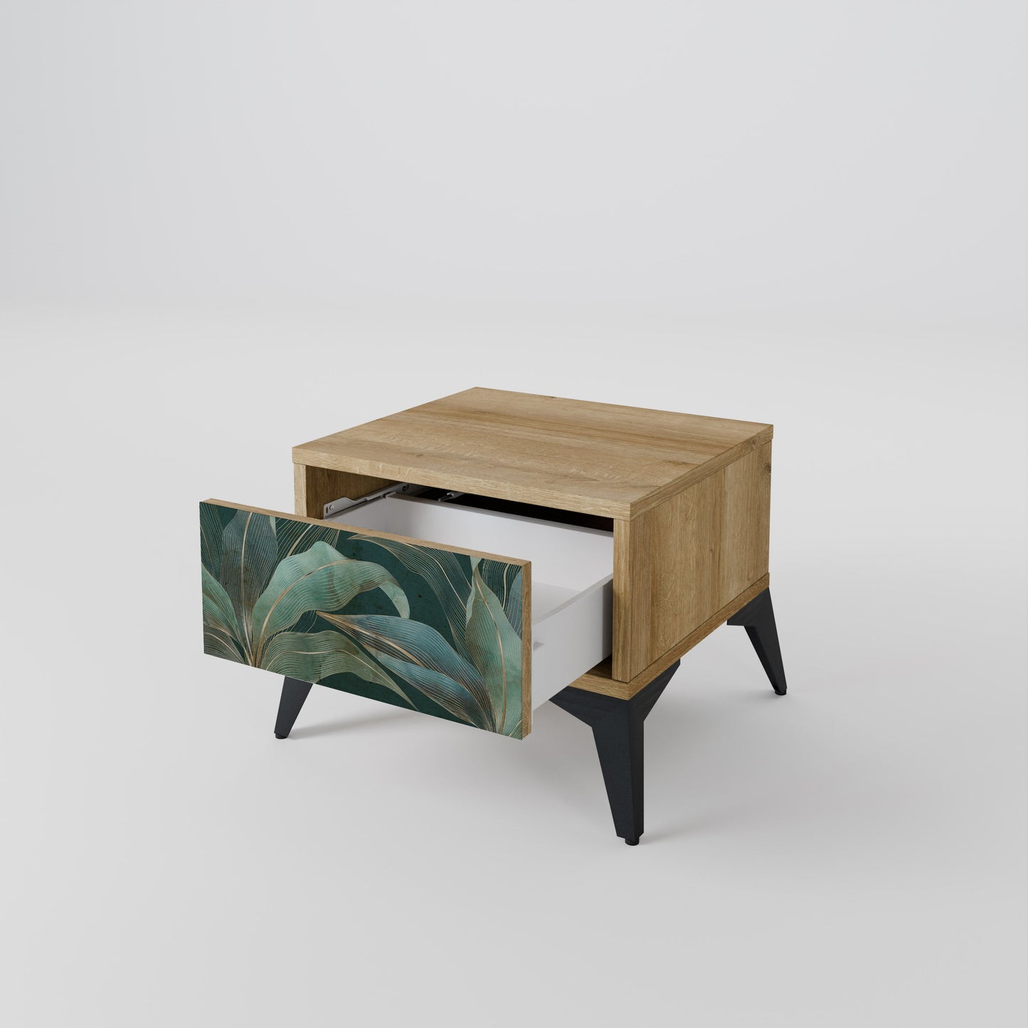 Comodino ROYAL GREEN effetto rovere