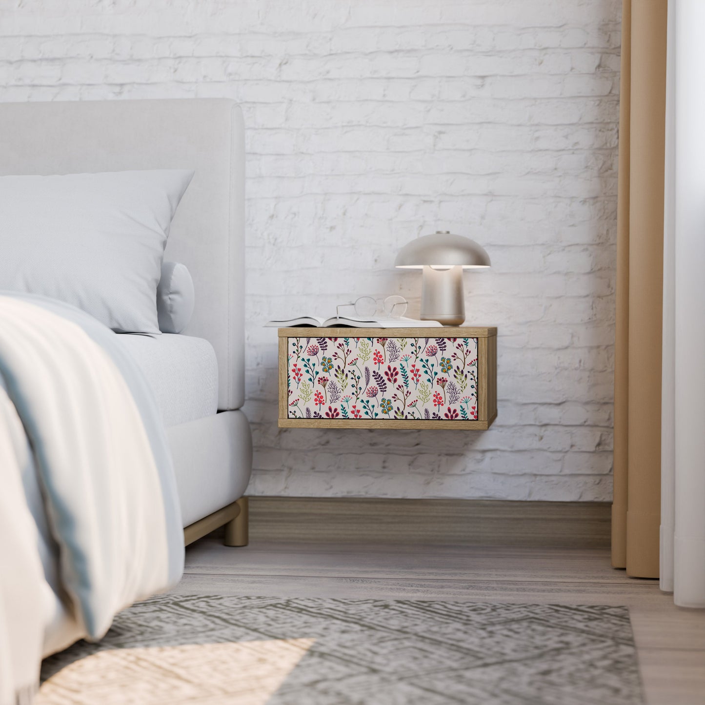Comodino AUTUMN SUNDRIES in effetto rovere