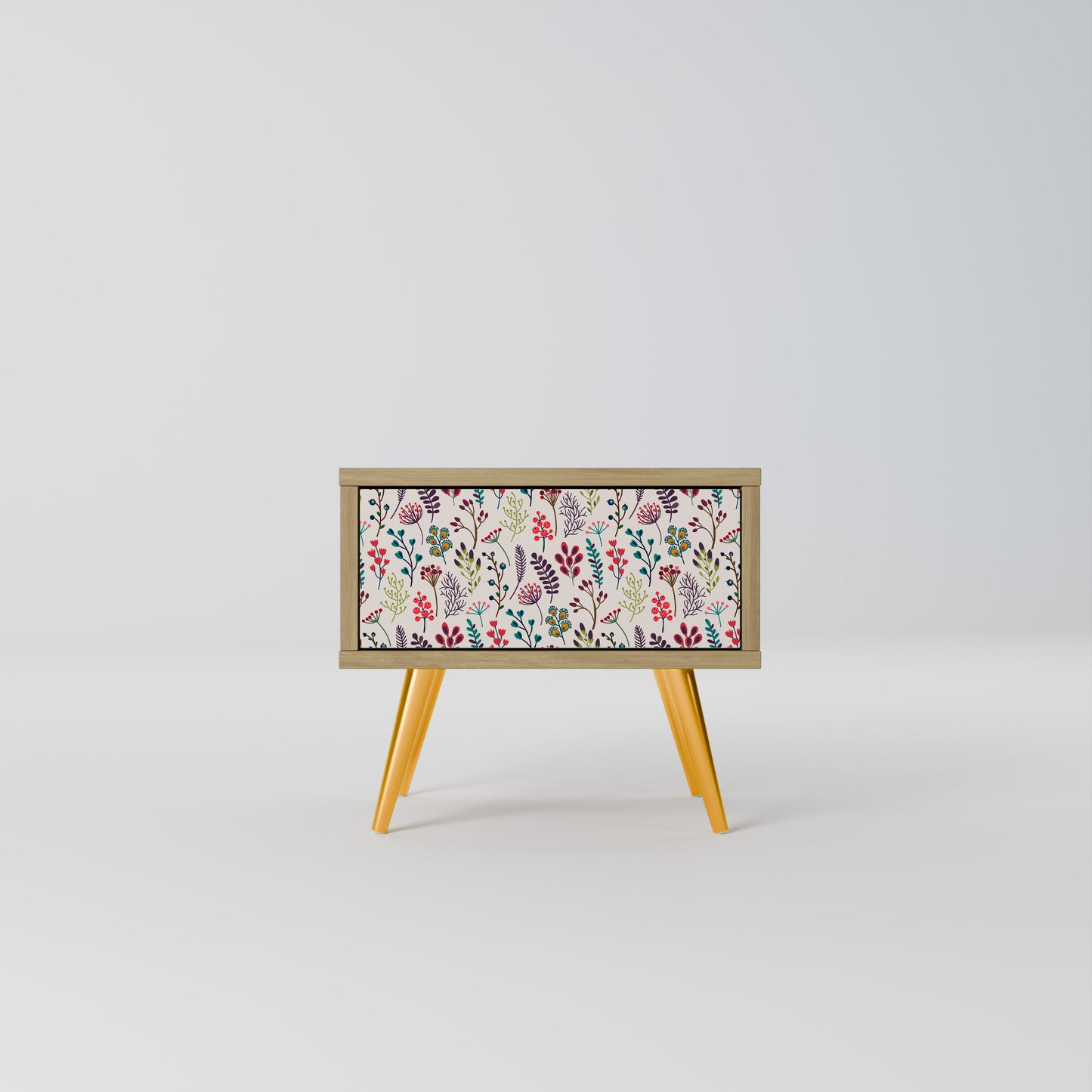 Comodino AUTUMN SUNDRIES in effetto rovere