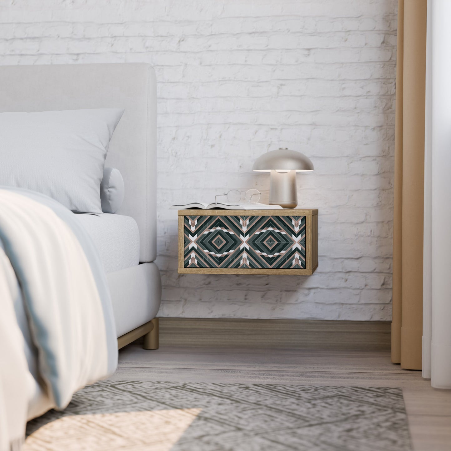 Comodino DIMENSION DELIGHTS in effetto rovere