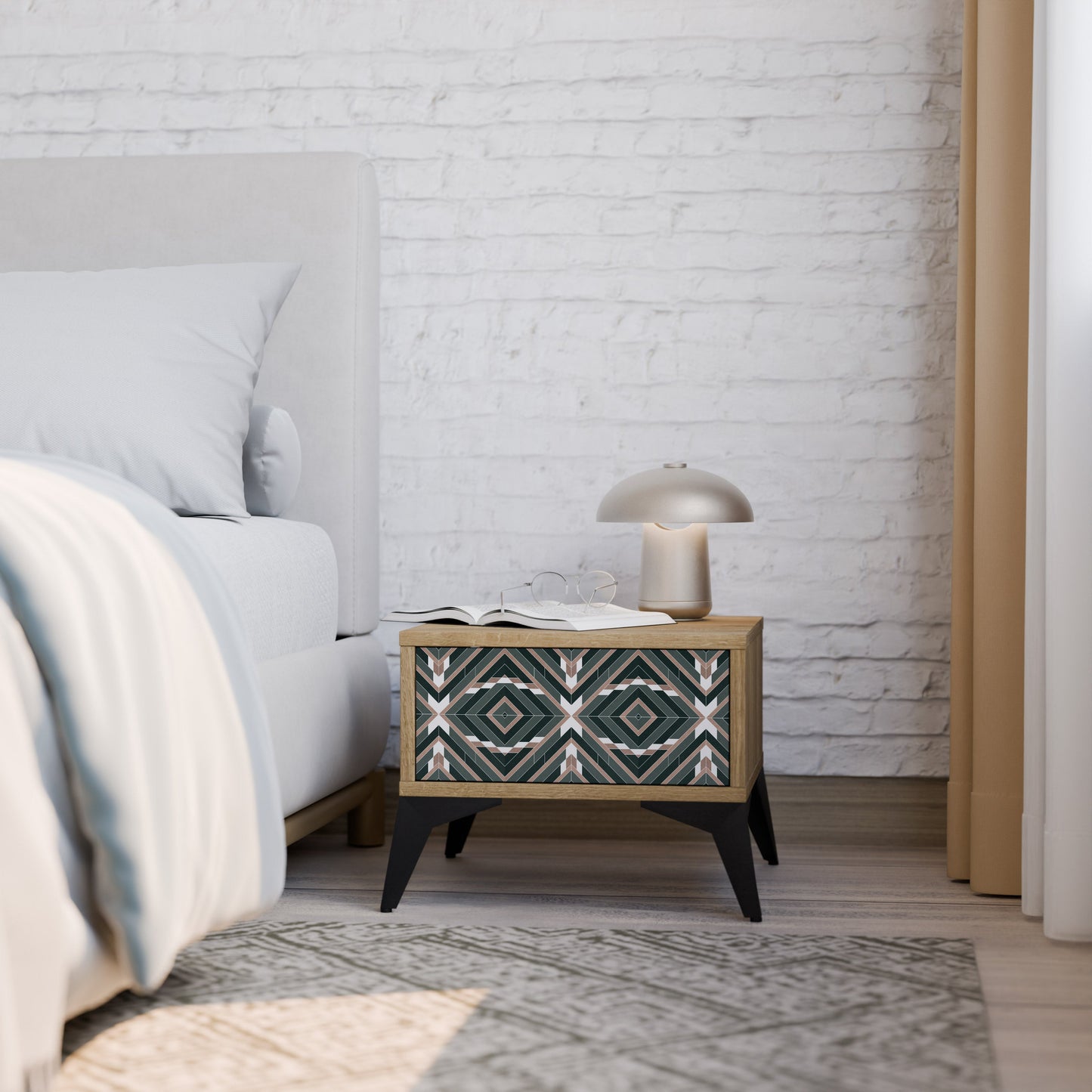 Comodino DIMENSION DELIGHTS in effetto rovere