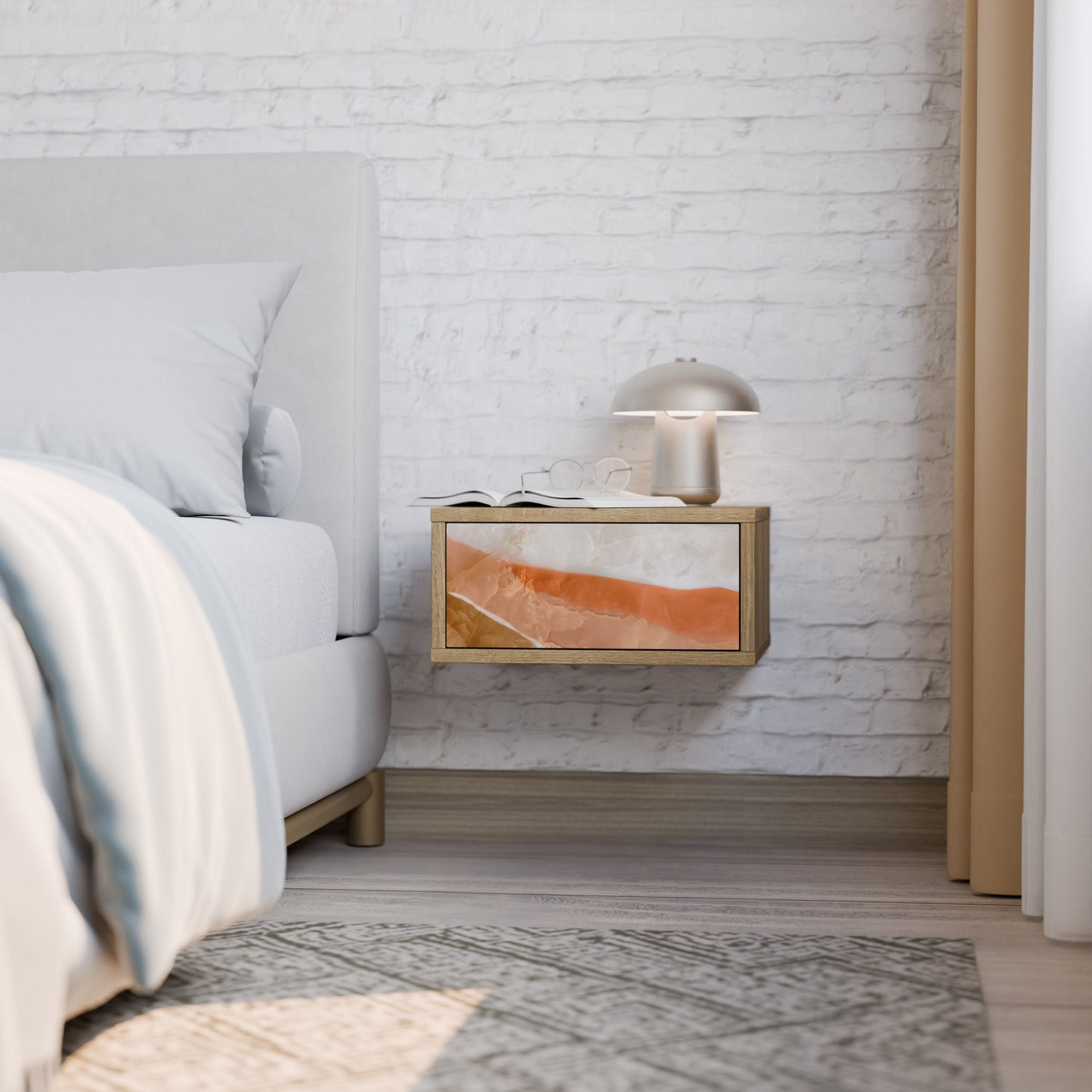 Comodino SANDHILLS SPLENDOUR in effetto rovere