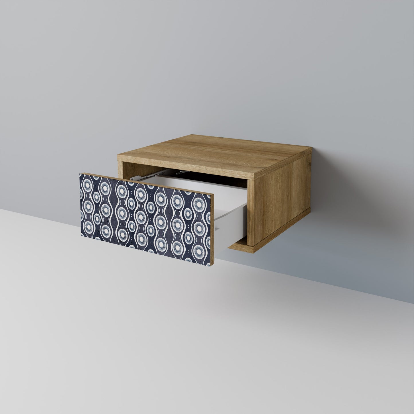 Comodino GRAPHITE EYES effetto rovere