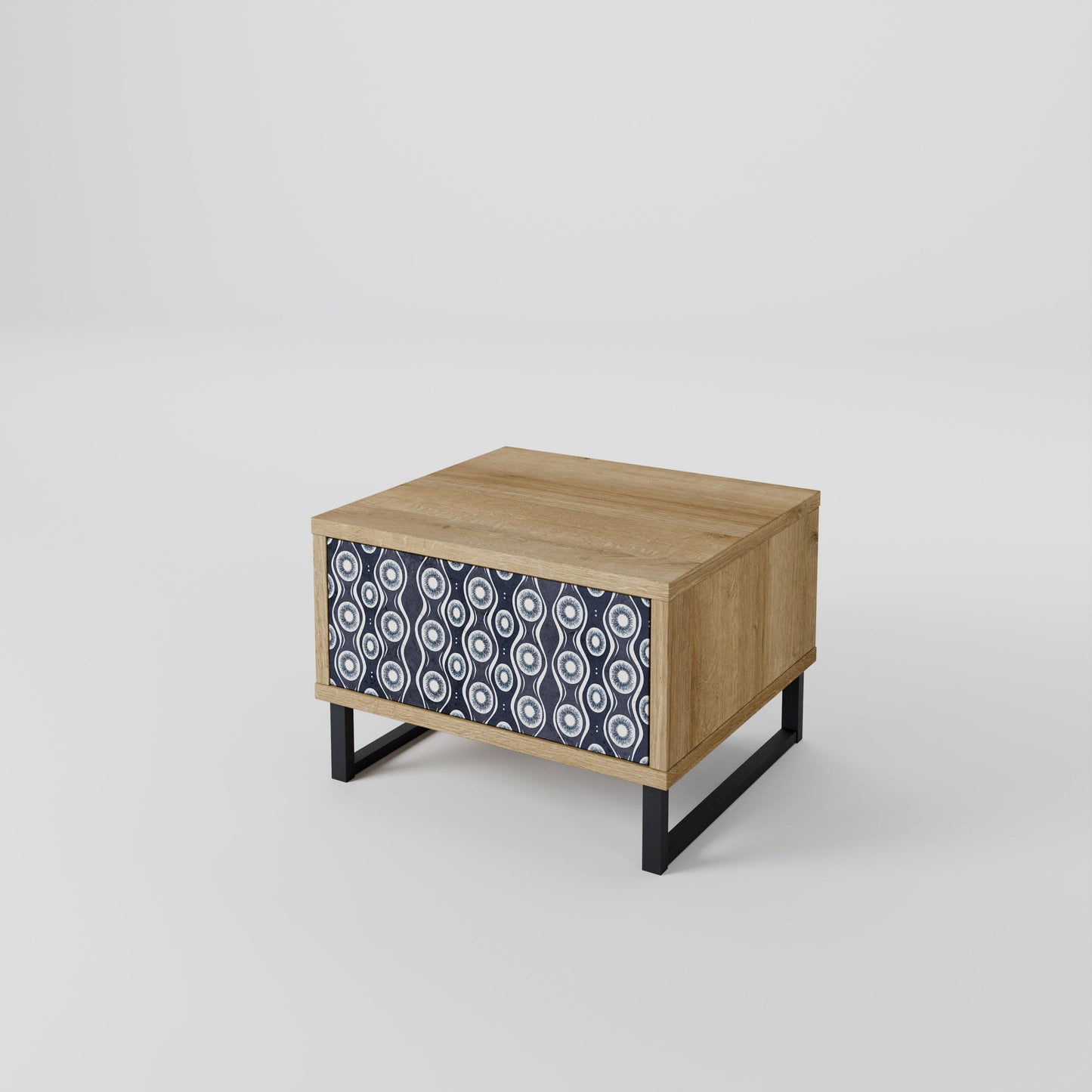 Comodino GRAPHITE EYES effetto rovere