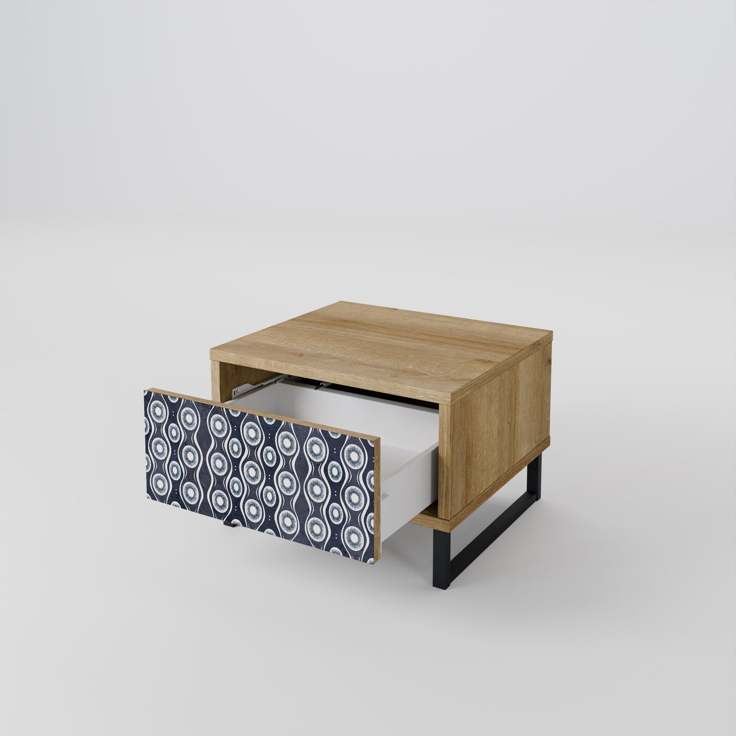 Comodino GRAPHITE EYES effetto rovere