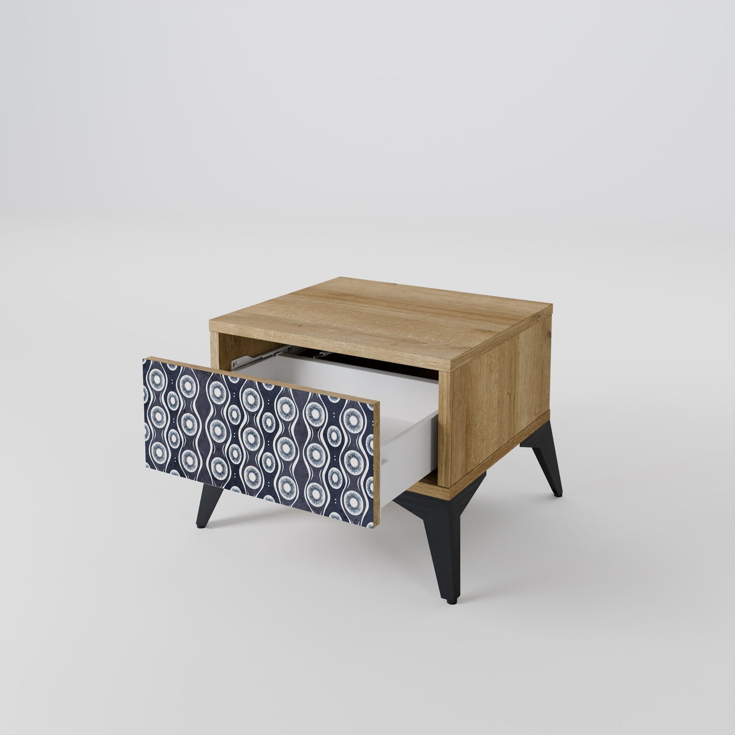 Comodino GRAPHITE EYES effetto rovere