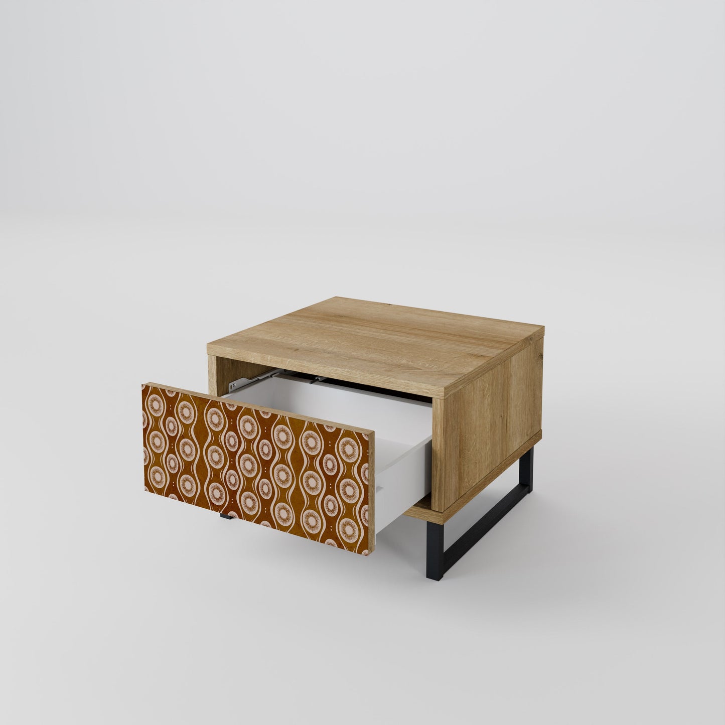 Comodino BROWN EYES in effetto rovere
