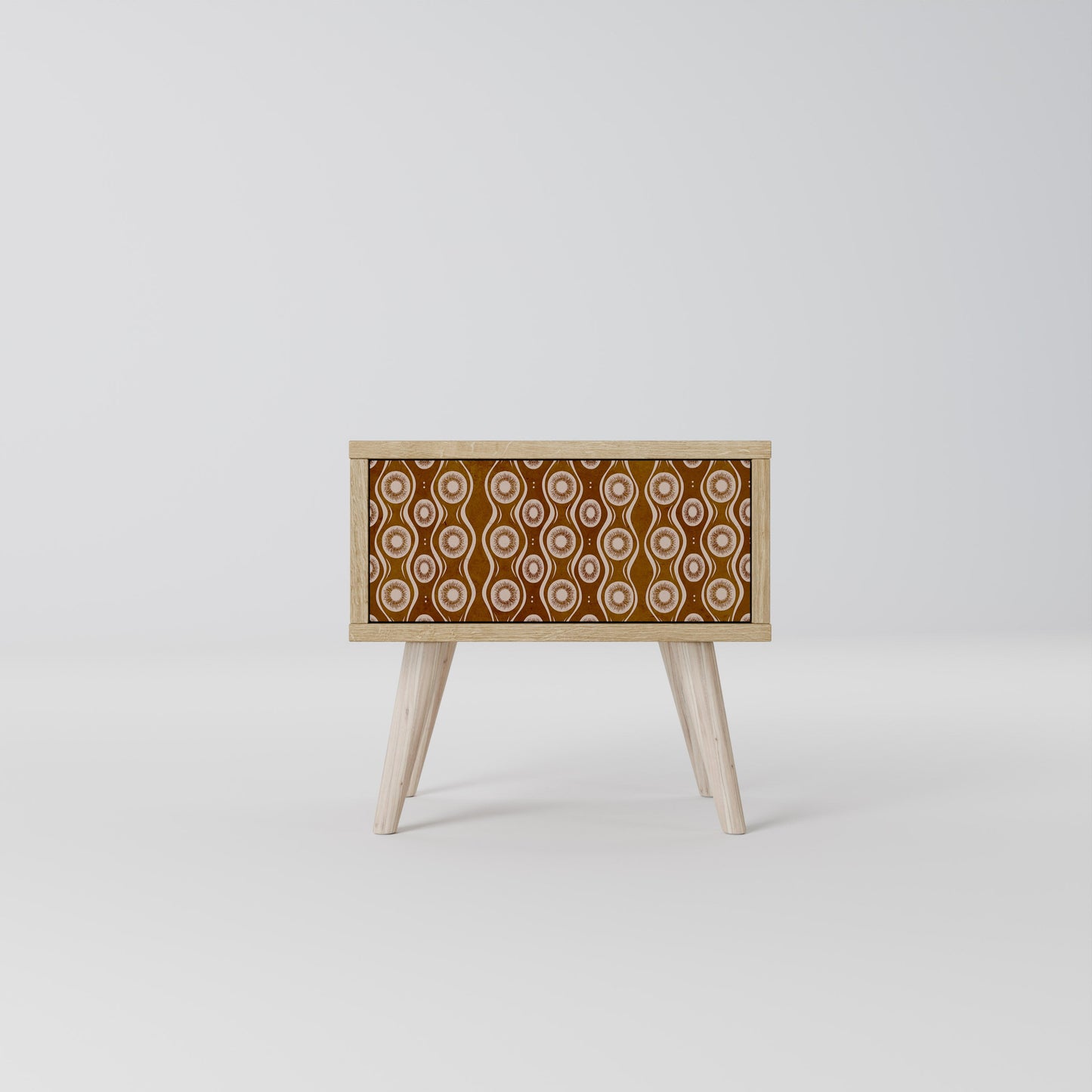 Comodino BROWN EYES in effetto rovere