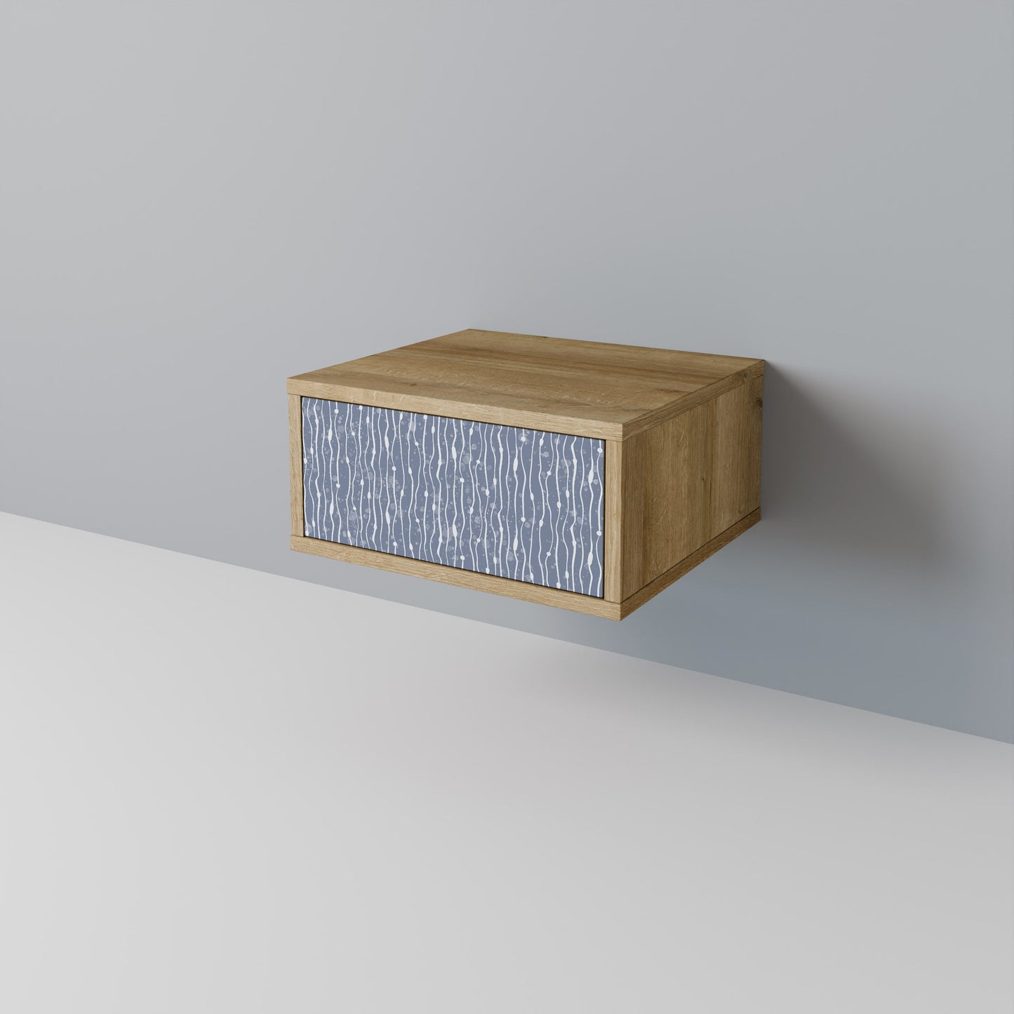 Comodino GRAPHITE RAIN in effetto rovere