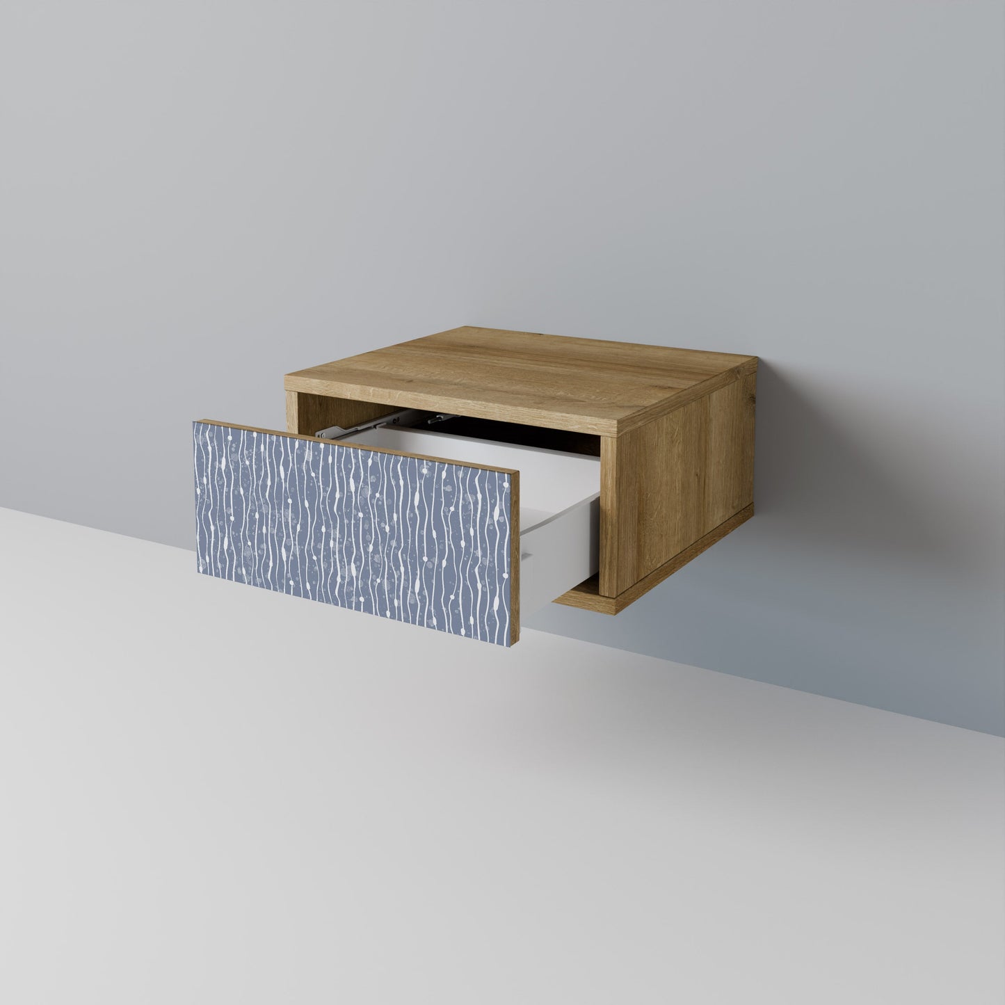 Comodino GRAPHITE RAIN in effetto rovere