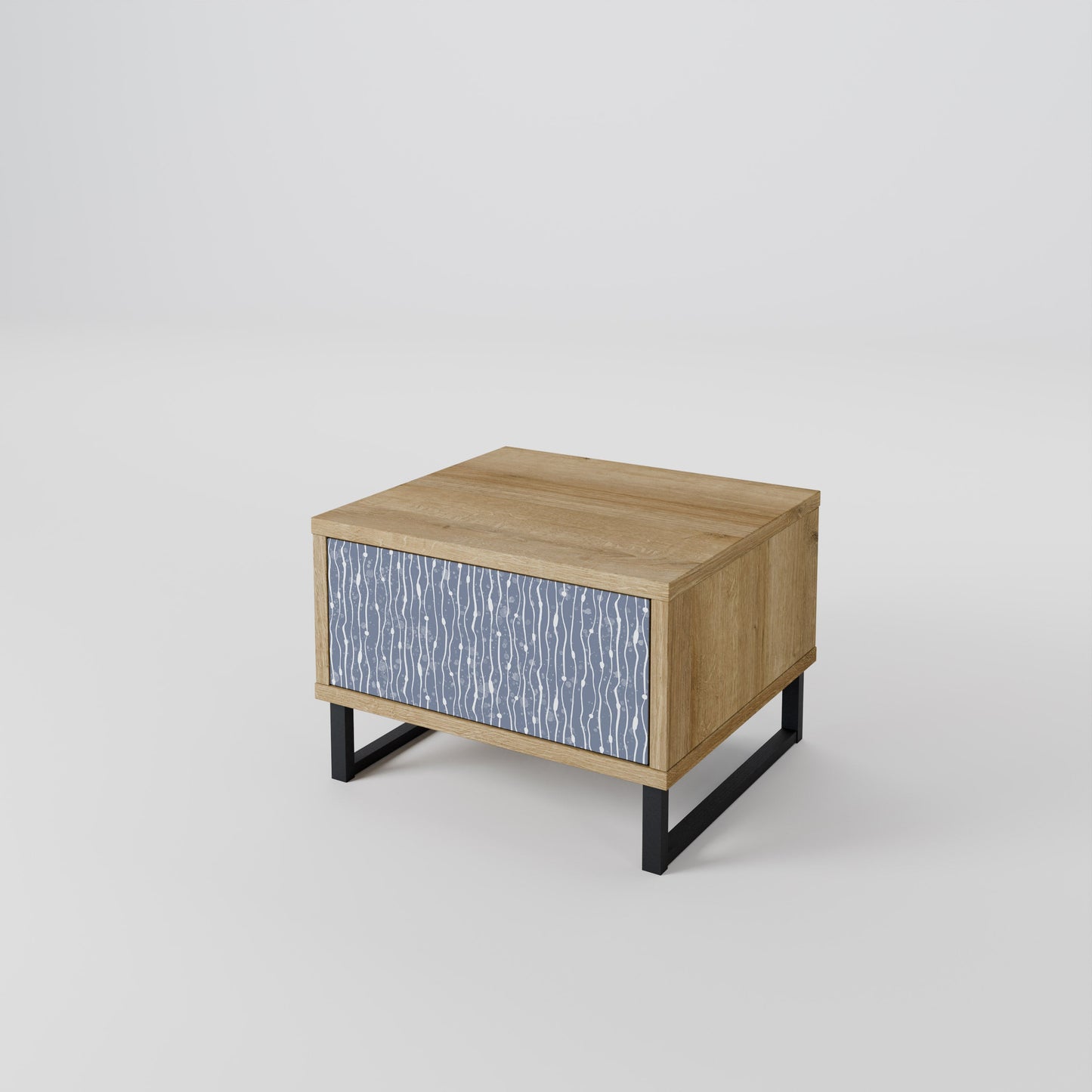 Comodino GRAPHITE RAIN in effetto rovere