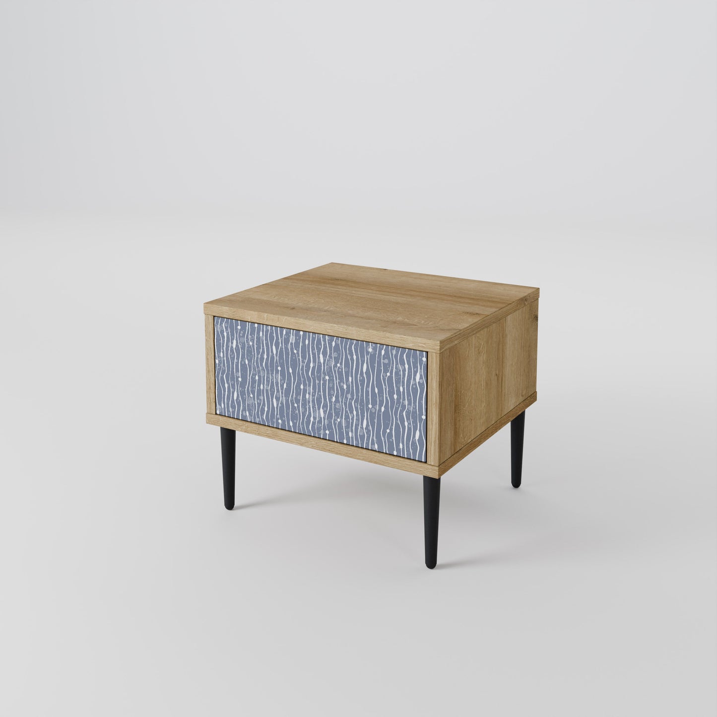 Comodino GRAPHITE RAIN in effetto rovere
