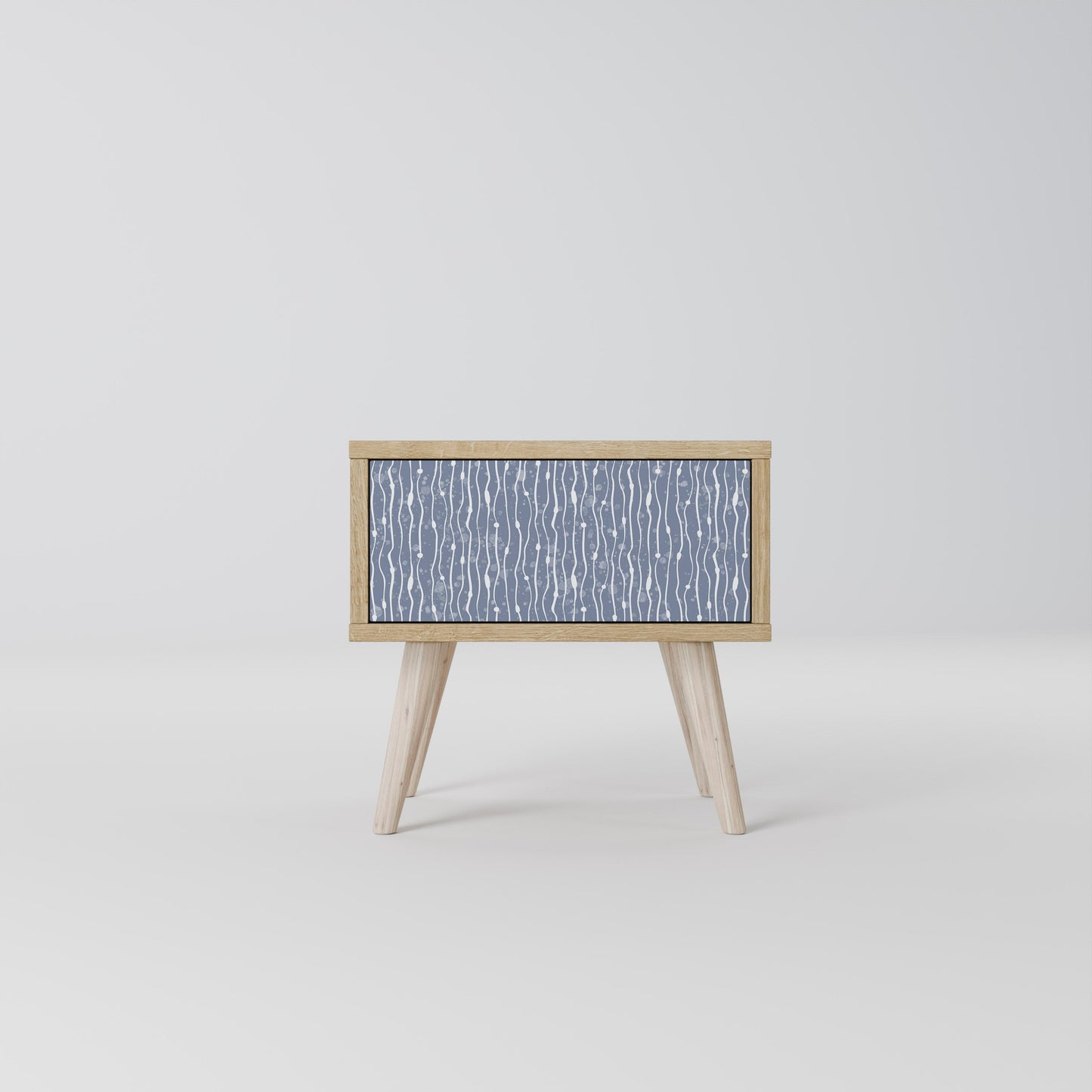 Comodino GRAPHITE RAIN in effetto rovere