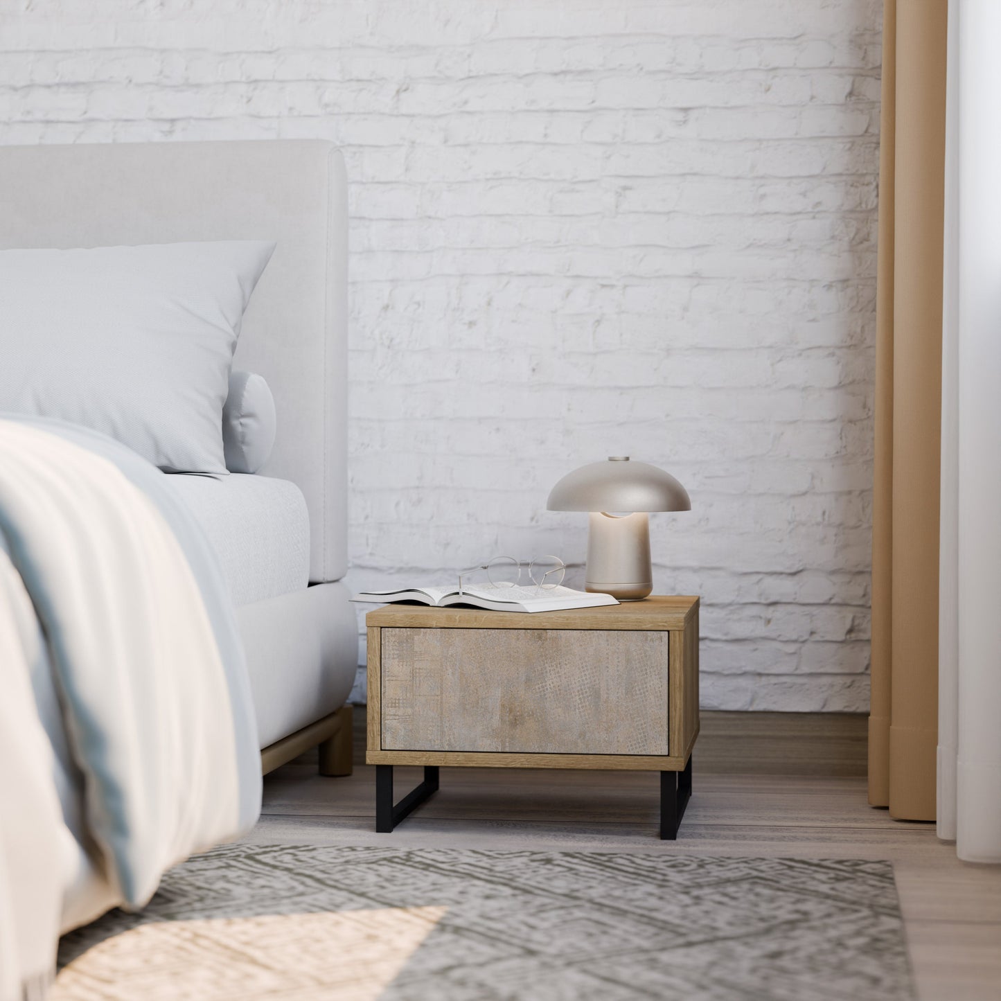 ERRORE SCHERMO Comodino effetto rovere