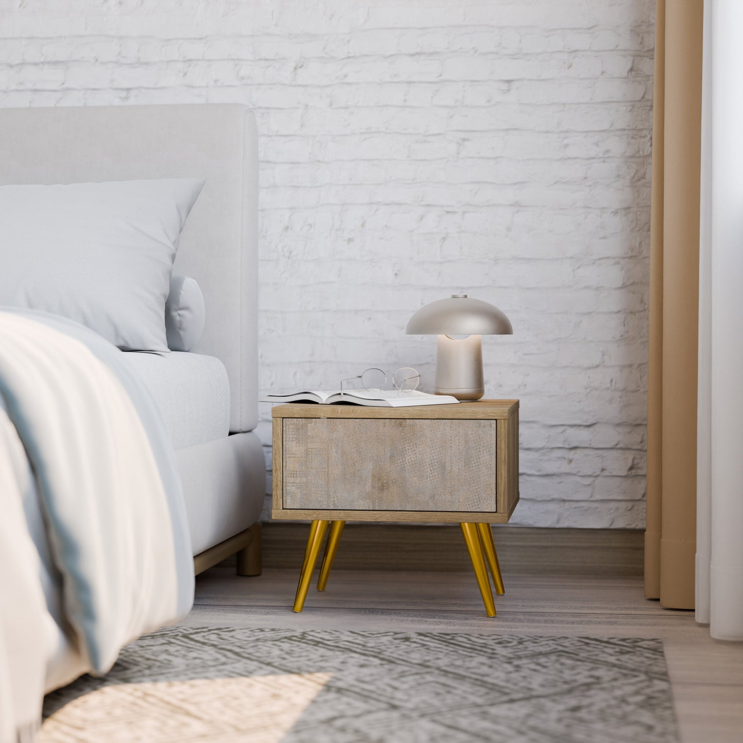ERRORE SCHERMO Comodino effetto rovere