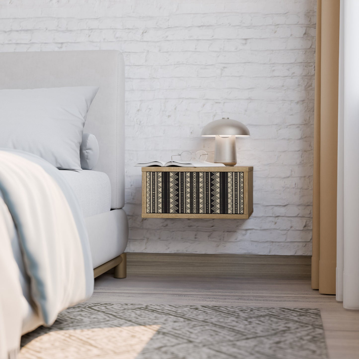 Comodino AZTEC in effetto rovere