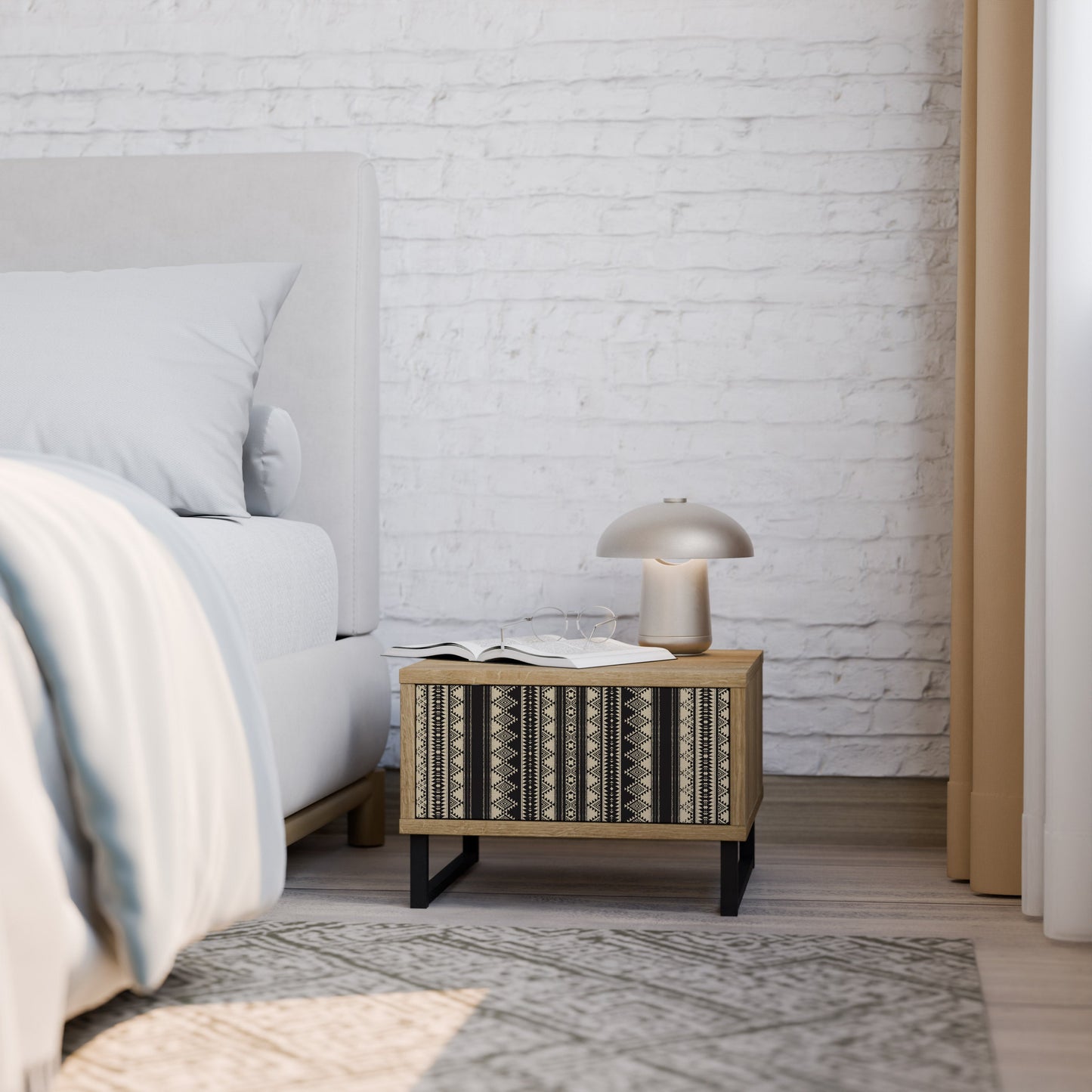 Comodino AZTEC in effetto rovere