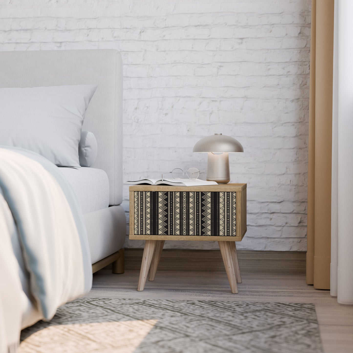 Comodino AZTEC in effetto rovere
