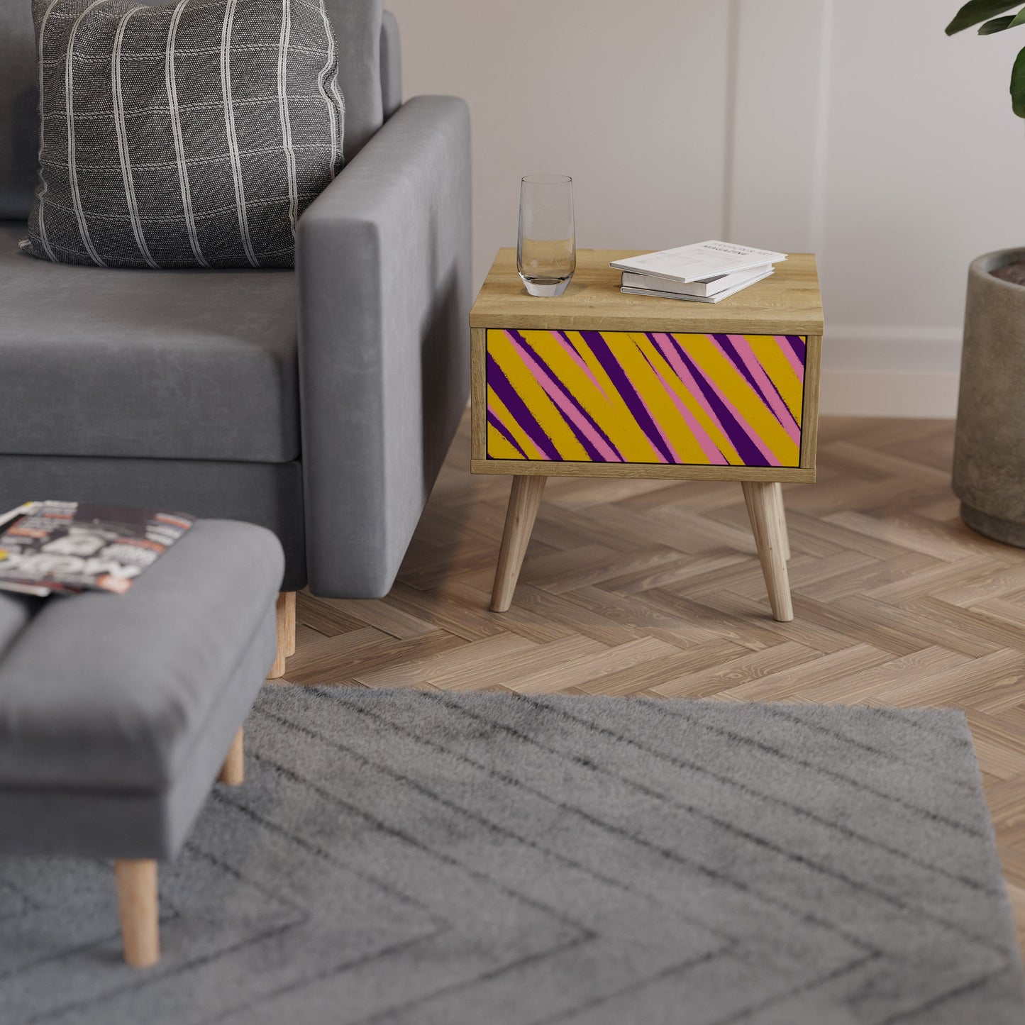 I SOGNI DIVENTANO REALTÀ Comodino effetto rovere