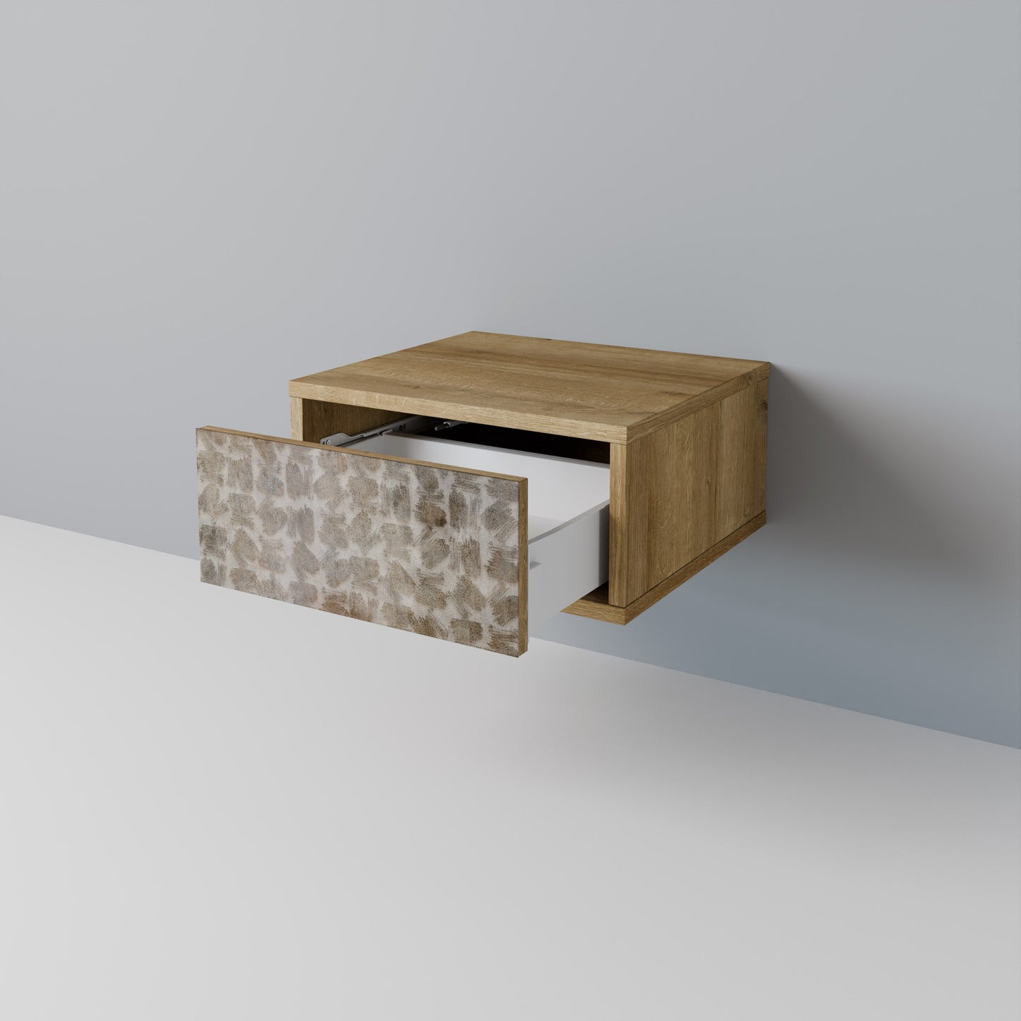 Comodino LEGGERMENTE SFOCATO in effetto rovere