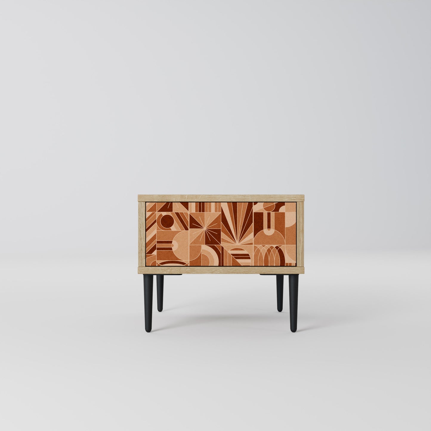 Comodino PRISM MOSAIC in effetto rovere
