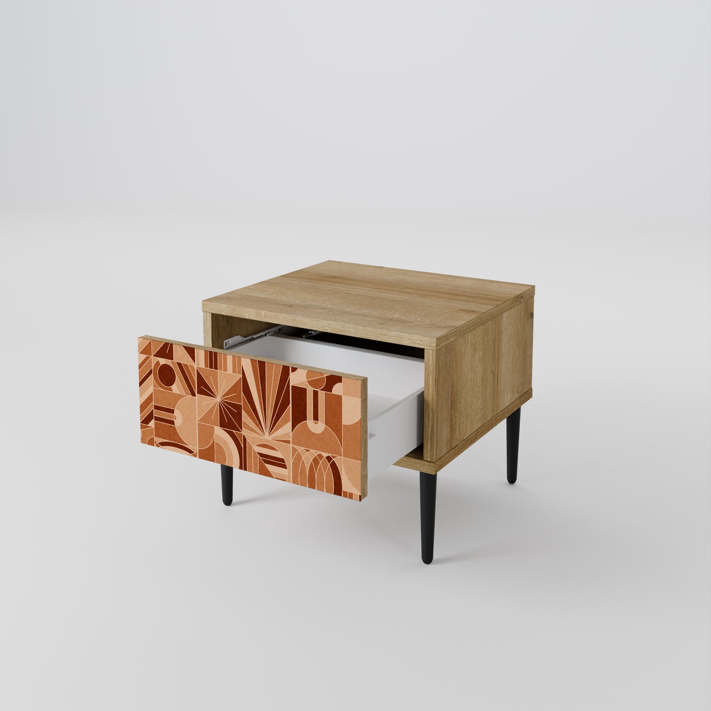 Comodino PRISM MOSAIC in effetto rovere
