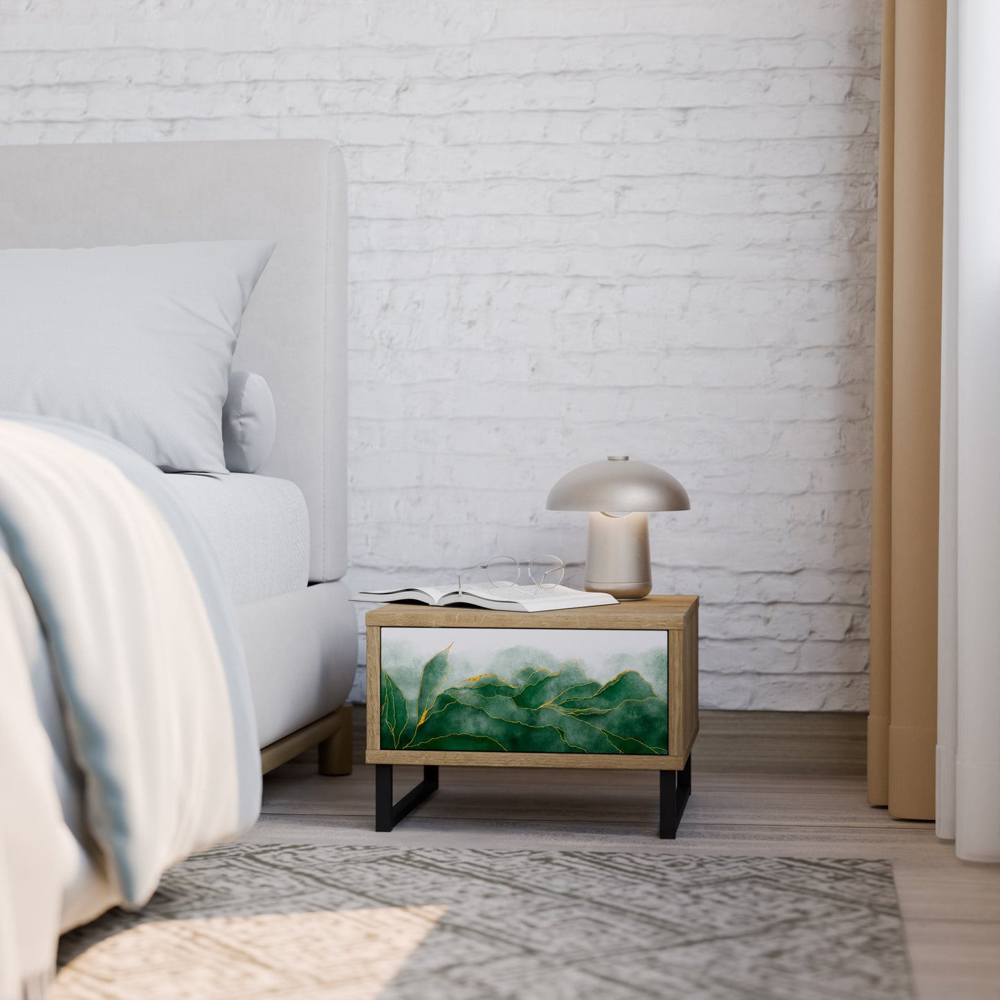 Comodino EXPENSIVE NATURE in effetto rovere