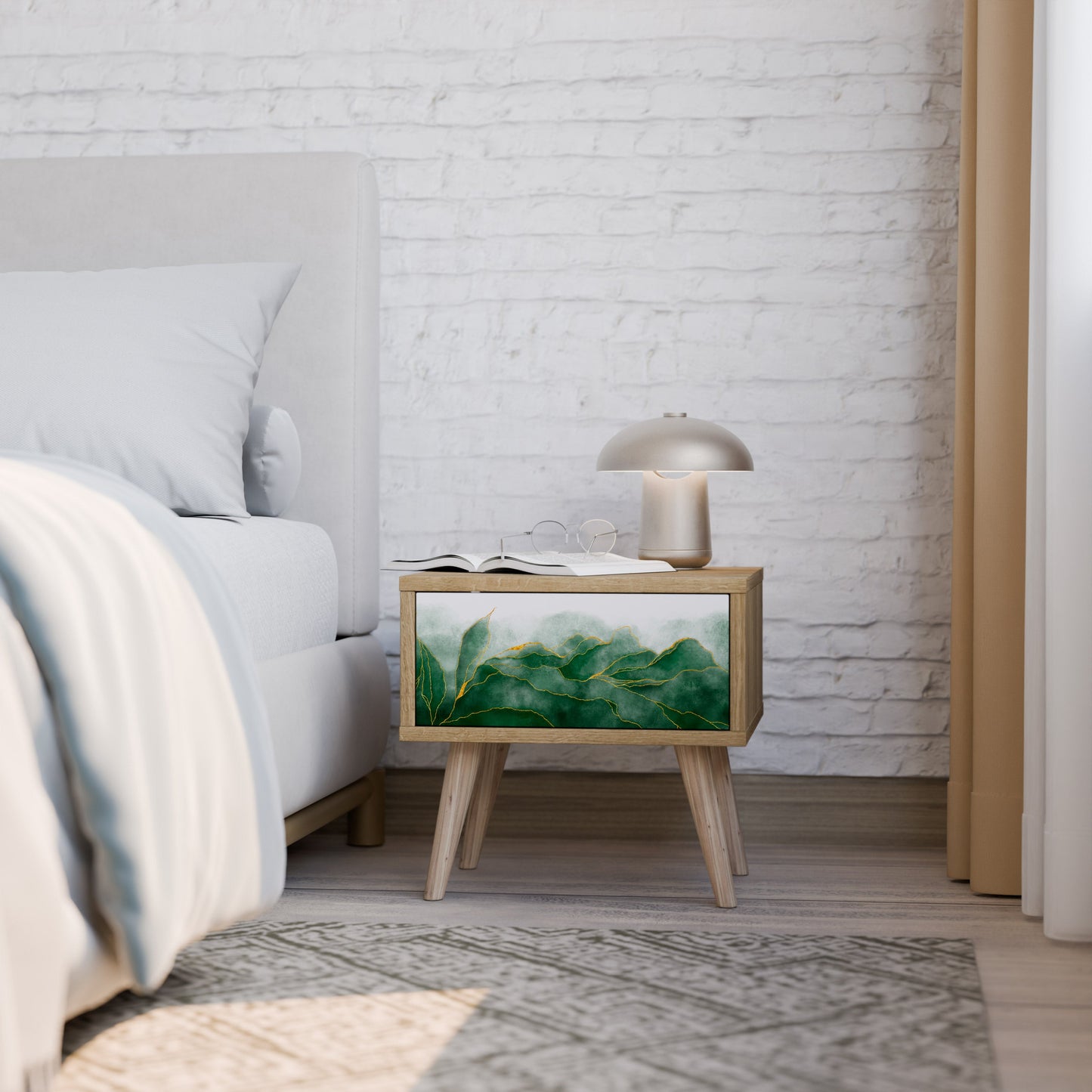 Comodino EXPENSIVE NATURE in effetto rovere