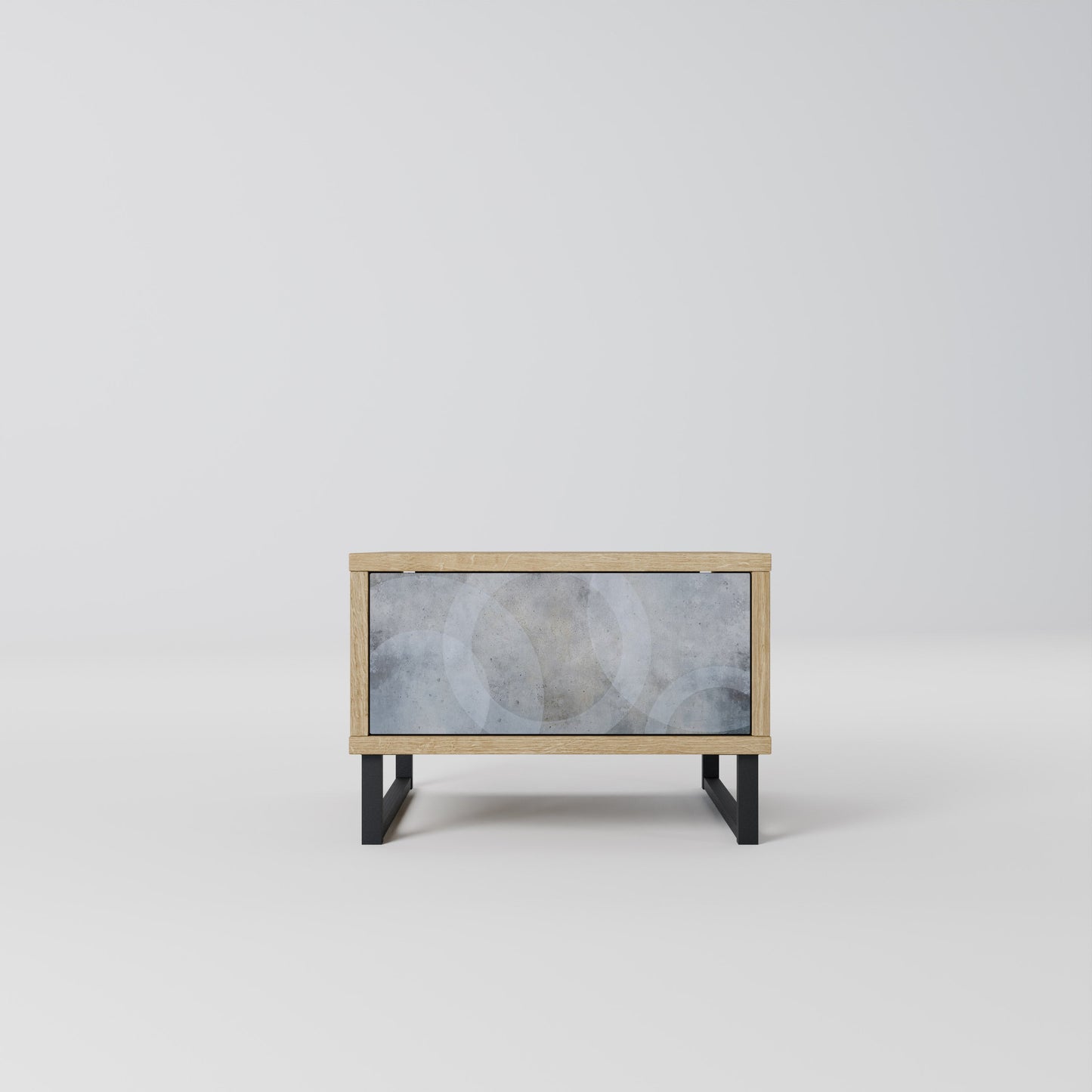 Comodino MUTED ARC effetto rovere