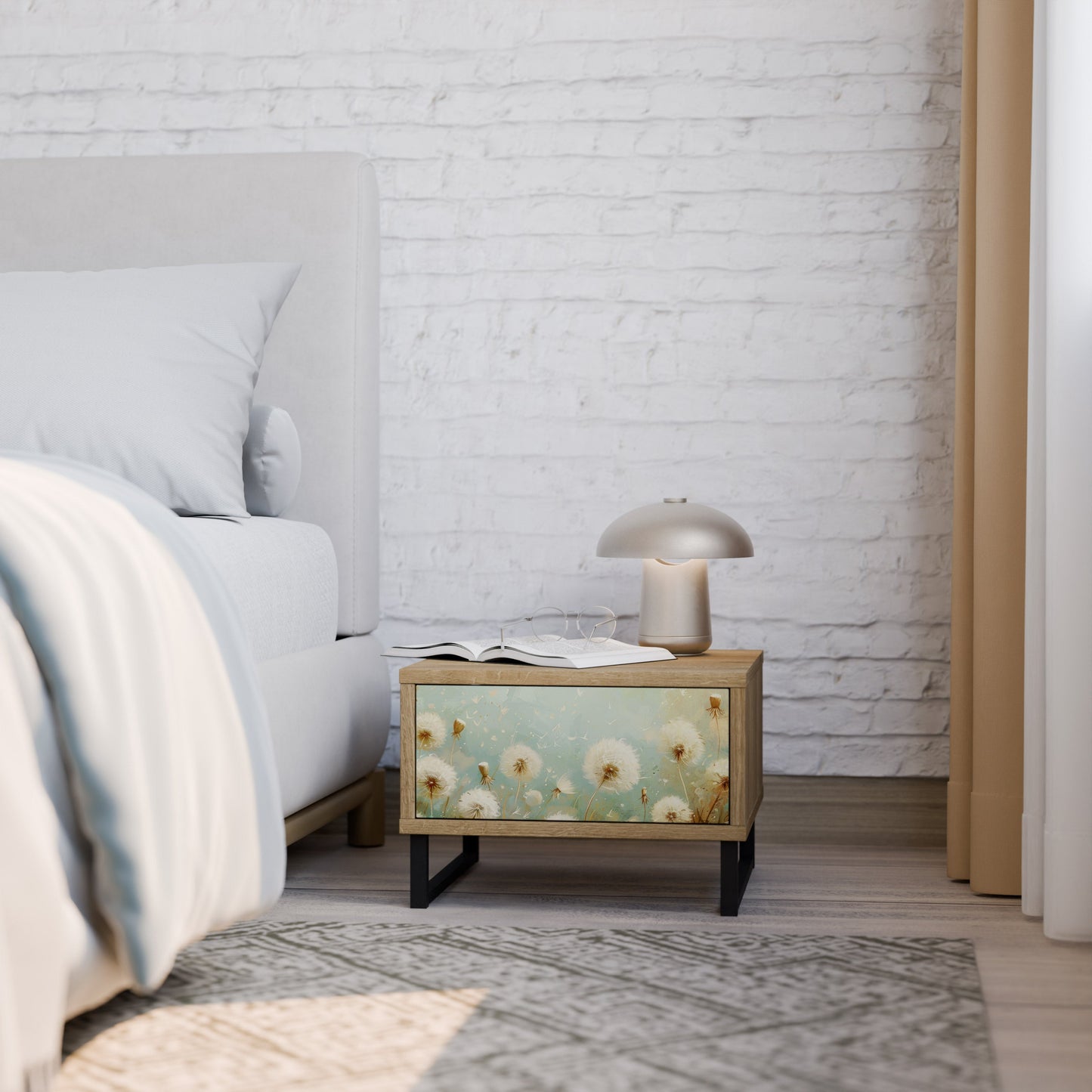 Comodino DREAMY MEADOW effetto rovere