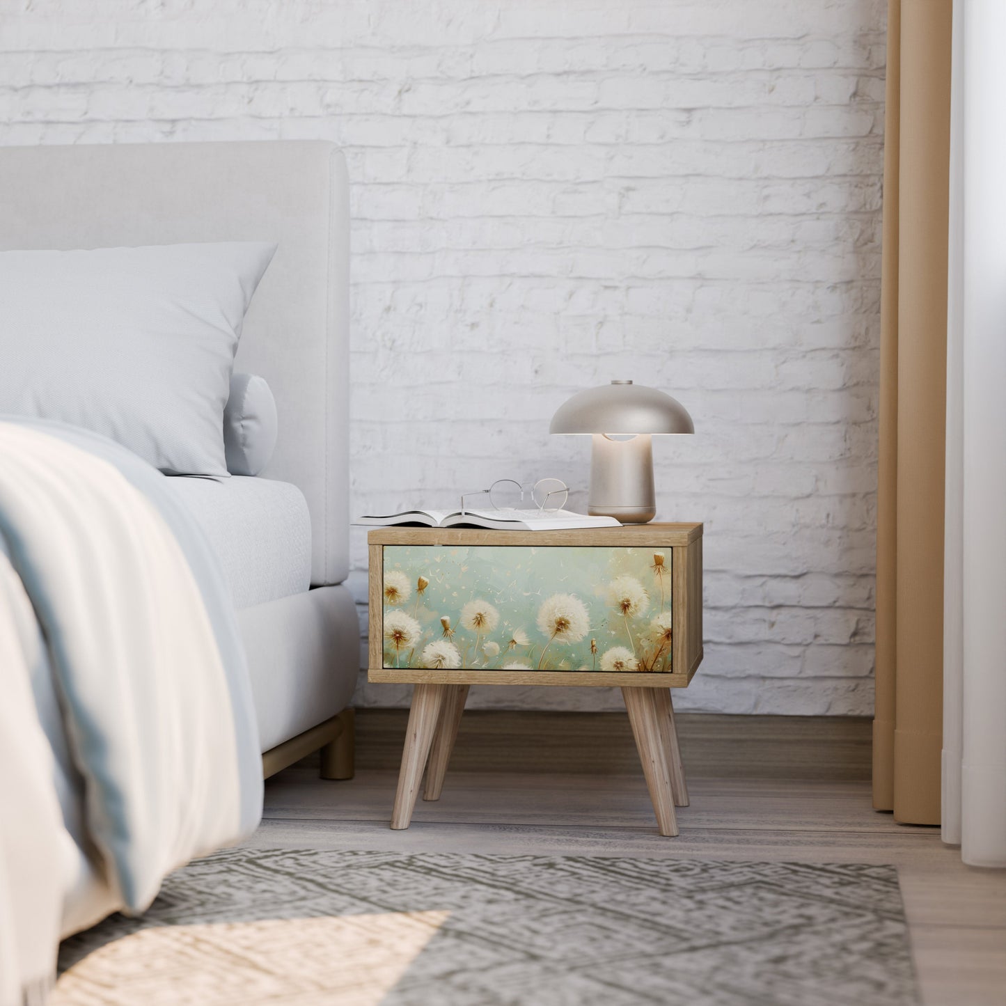 Comodino DREAMY MEADOW effetto rovere