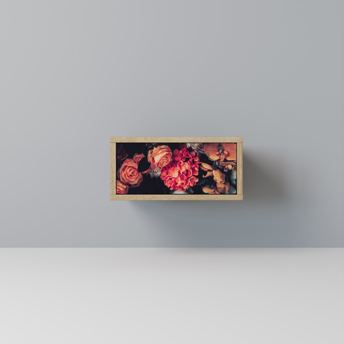Comodino NEVERENDING BLOOM effetto rovere
