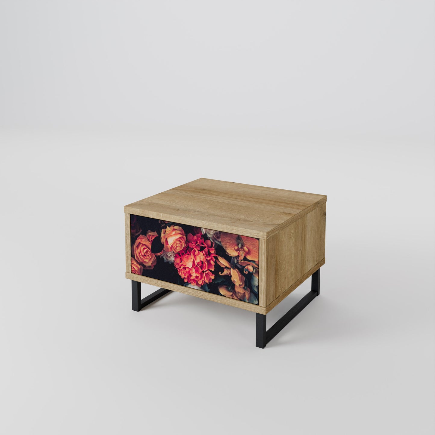 Comodino NEVERENDING BLOOM effetto rovere