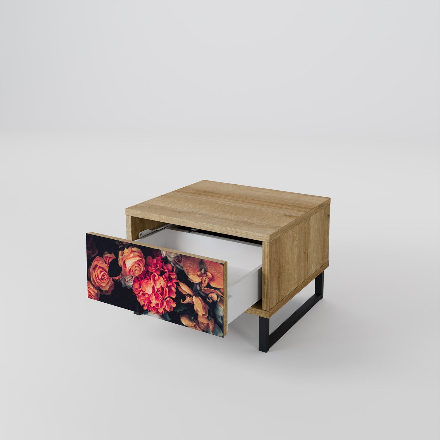 Comodino NEVERENDING BLOOM effetto rovere